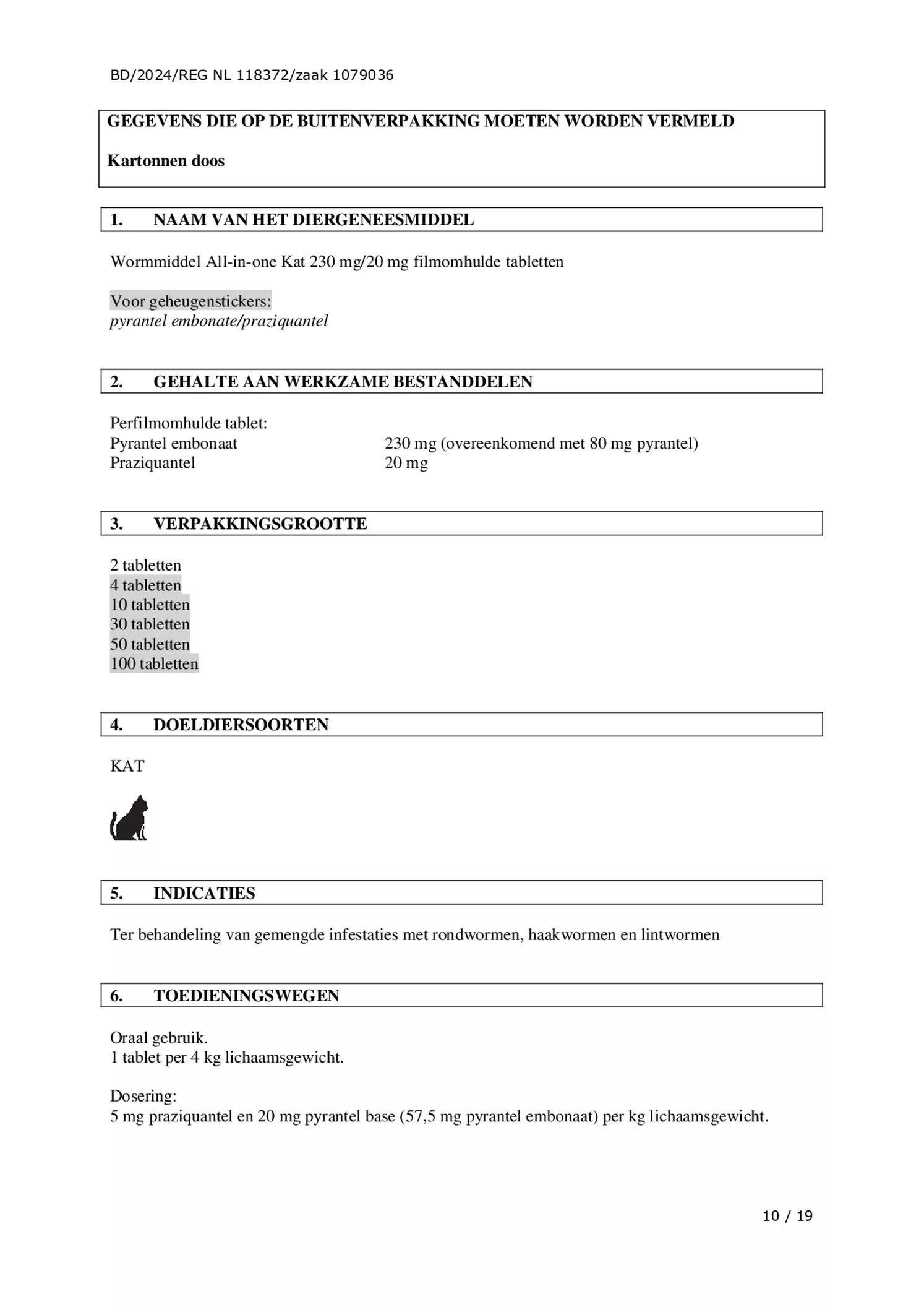 Wormmiddel all-in-one Kat afbeelding van document #10, bijsluiter