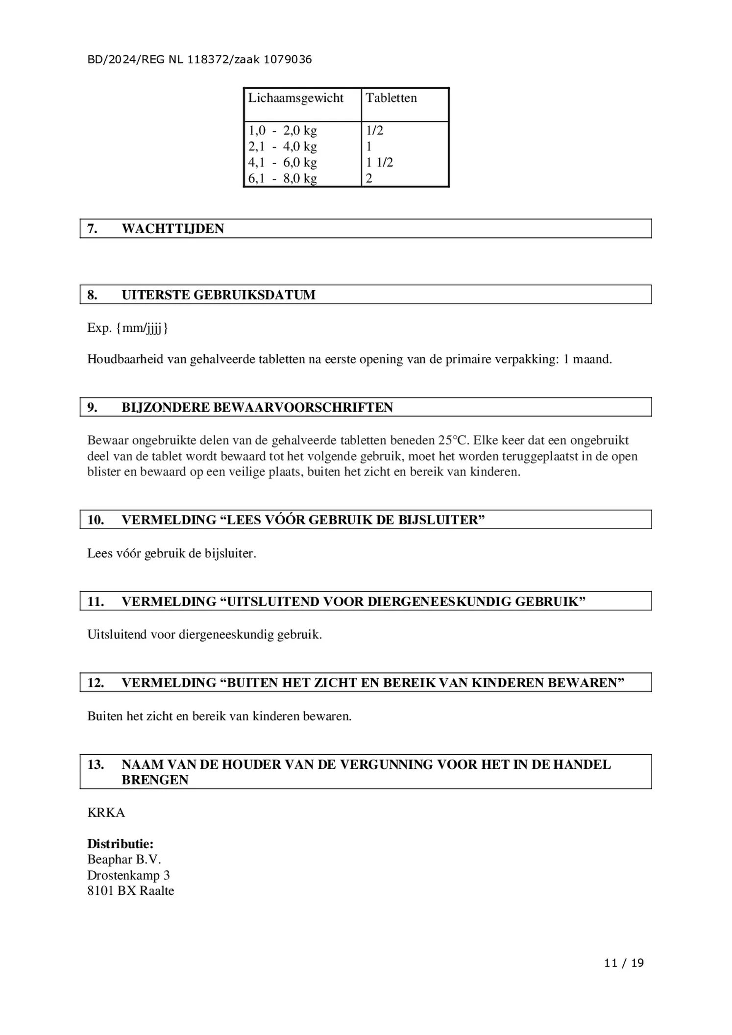 Wormmiddel all-in-one Kat afbeelding van document #11, bijsluiter