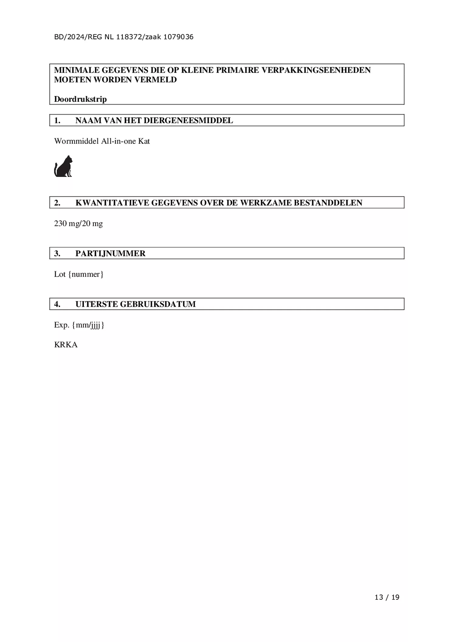 Wormmiddel all-in-one Kat afbeelding van document #13, bijsluiter