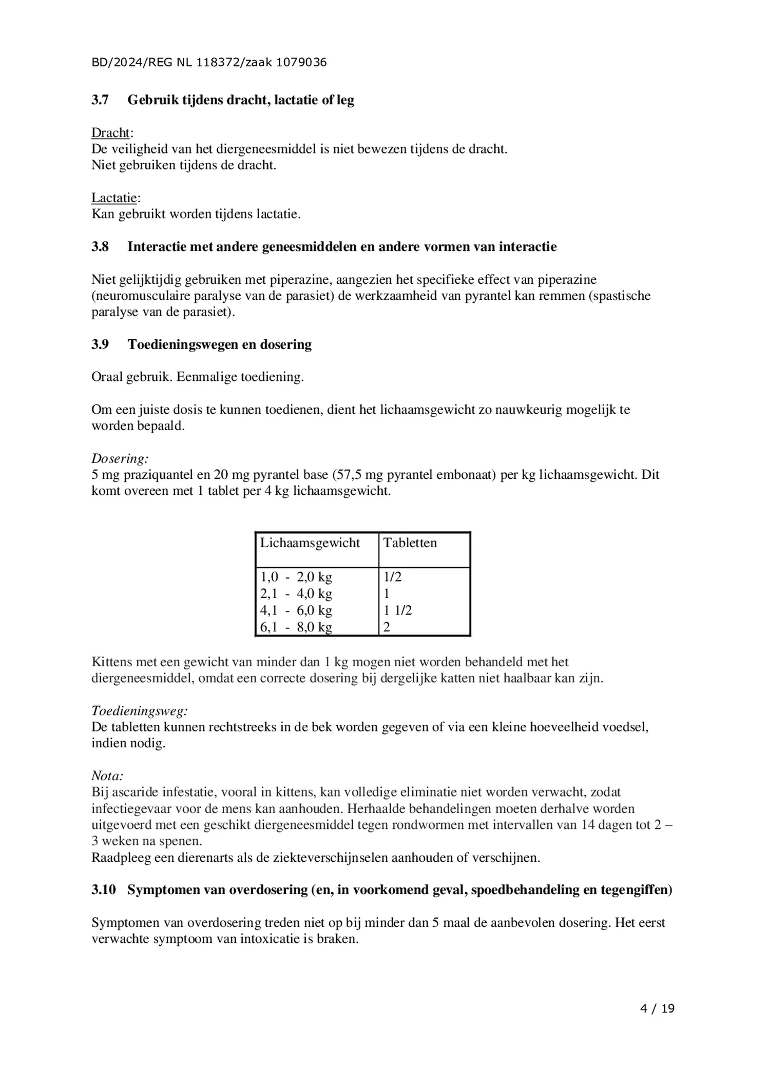 Wormmiddel all-in-one Kat afbeelding van document #4, bijsluiter