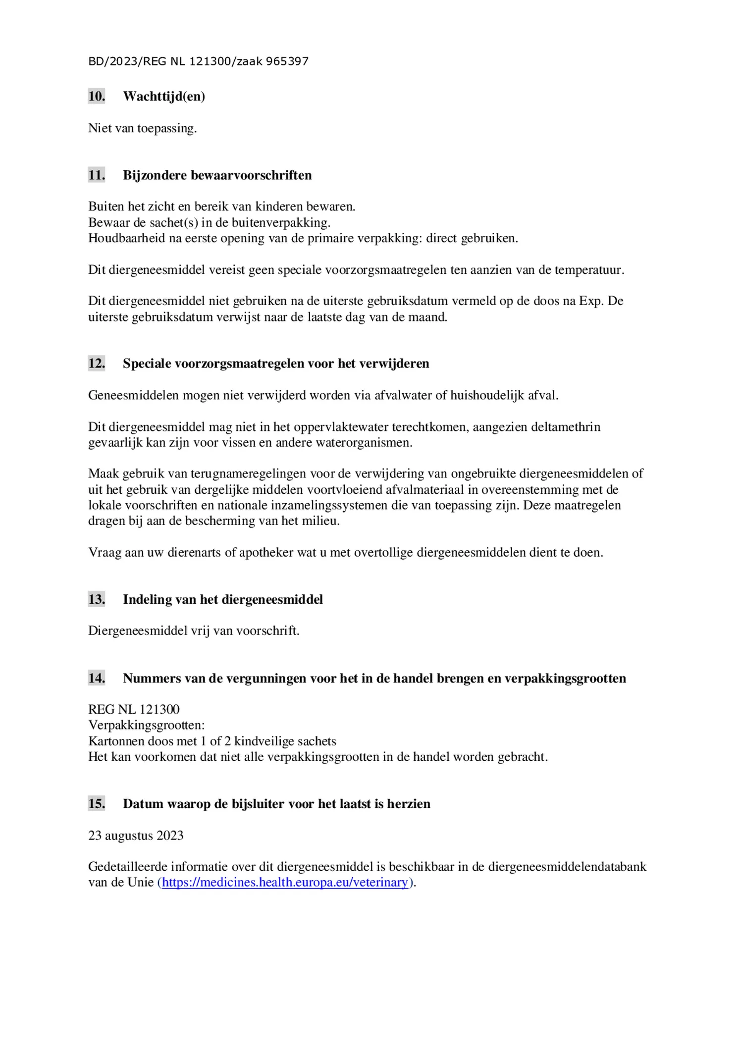 FIPROtec tegen Vlooien en Teken Grote Honden afbeelding van document #16, bijsluiter