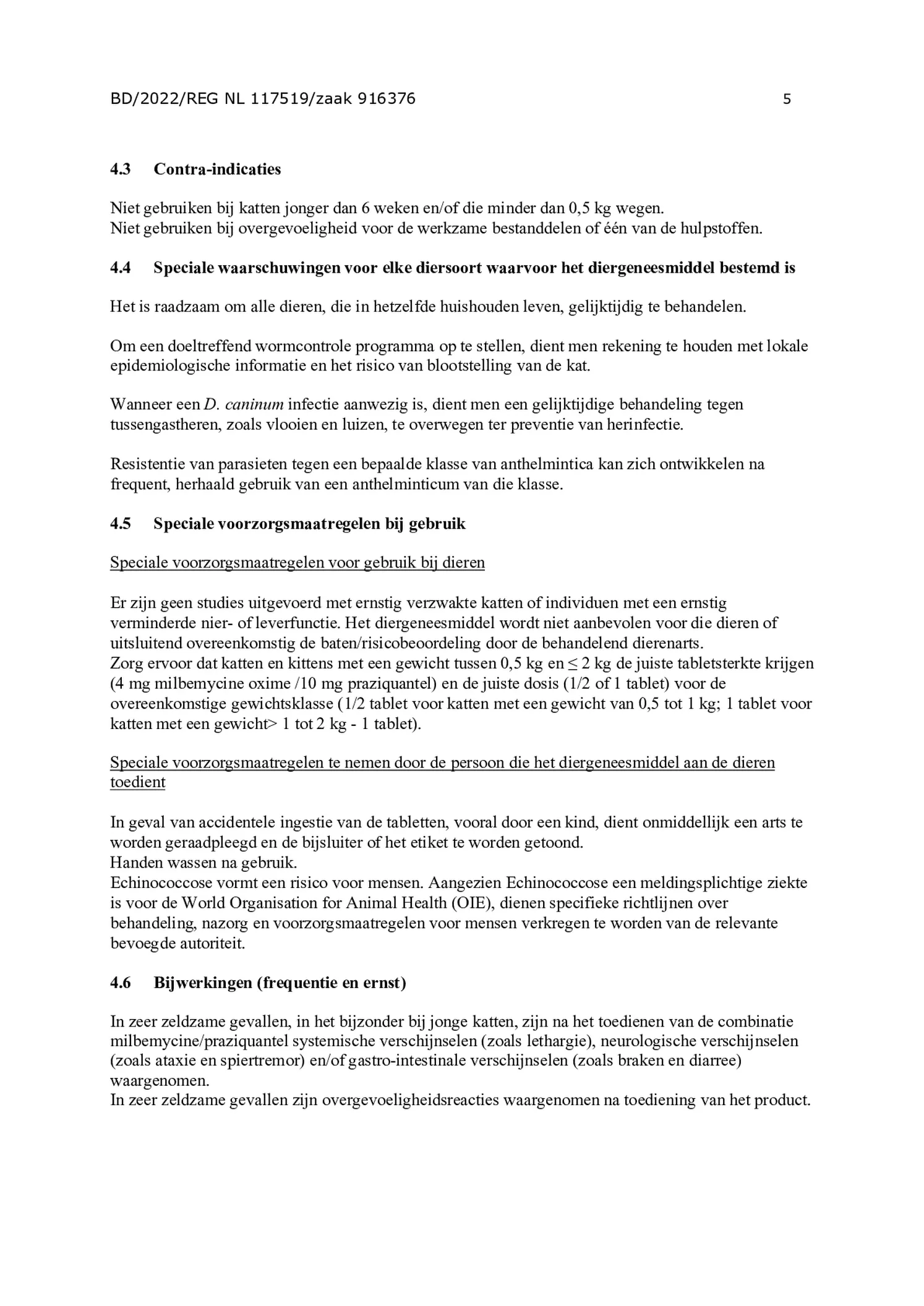 Milquestra Ontwormingsmiddel Katten en Kittens 0.5 - 4KG afbeelding van document #5, bijsluiter