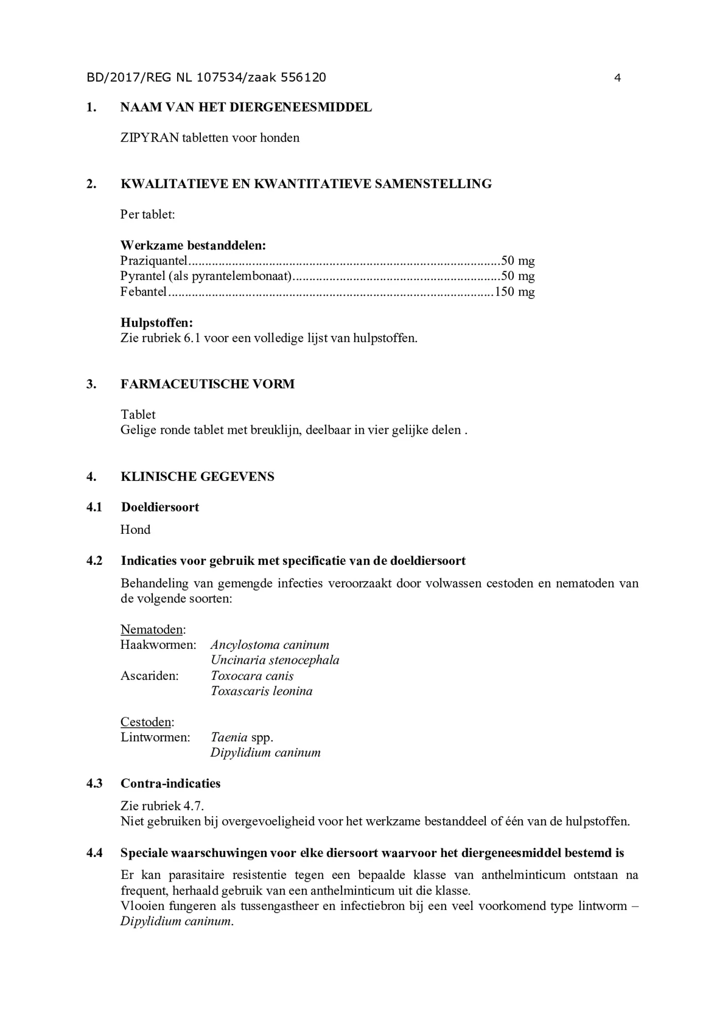 Wormtabletten all-in-one Honden vanaf 2.5KG afbeelding van document #4, bijsluiter