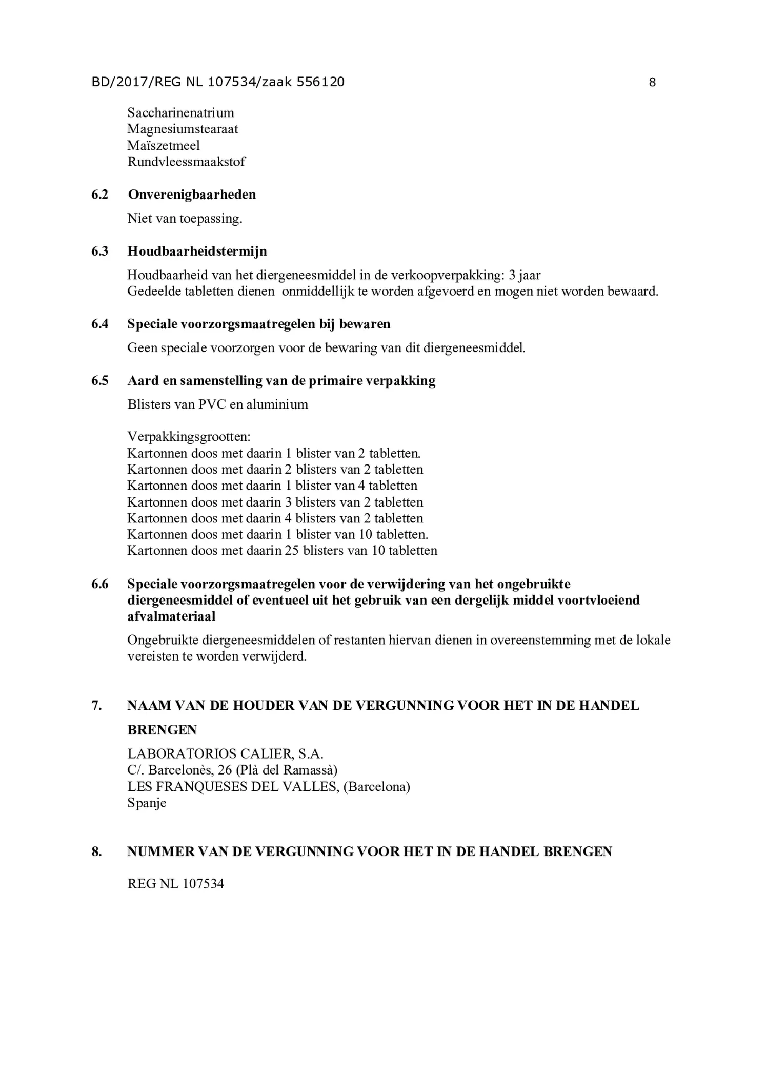 Wormtabletten all-in-one Honden vanaf 2.5KG afbeelding van document #8, bijsluiter