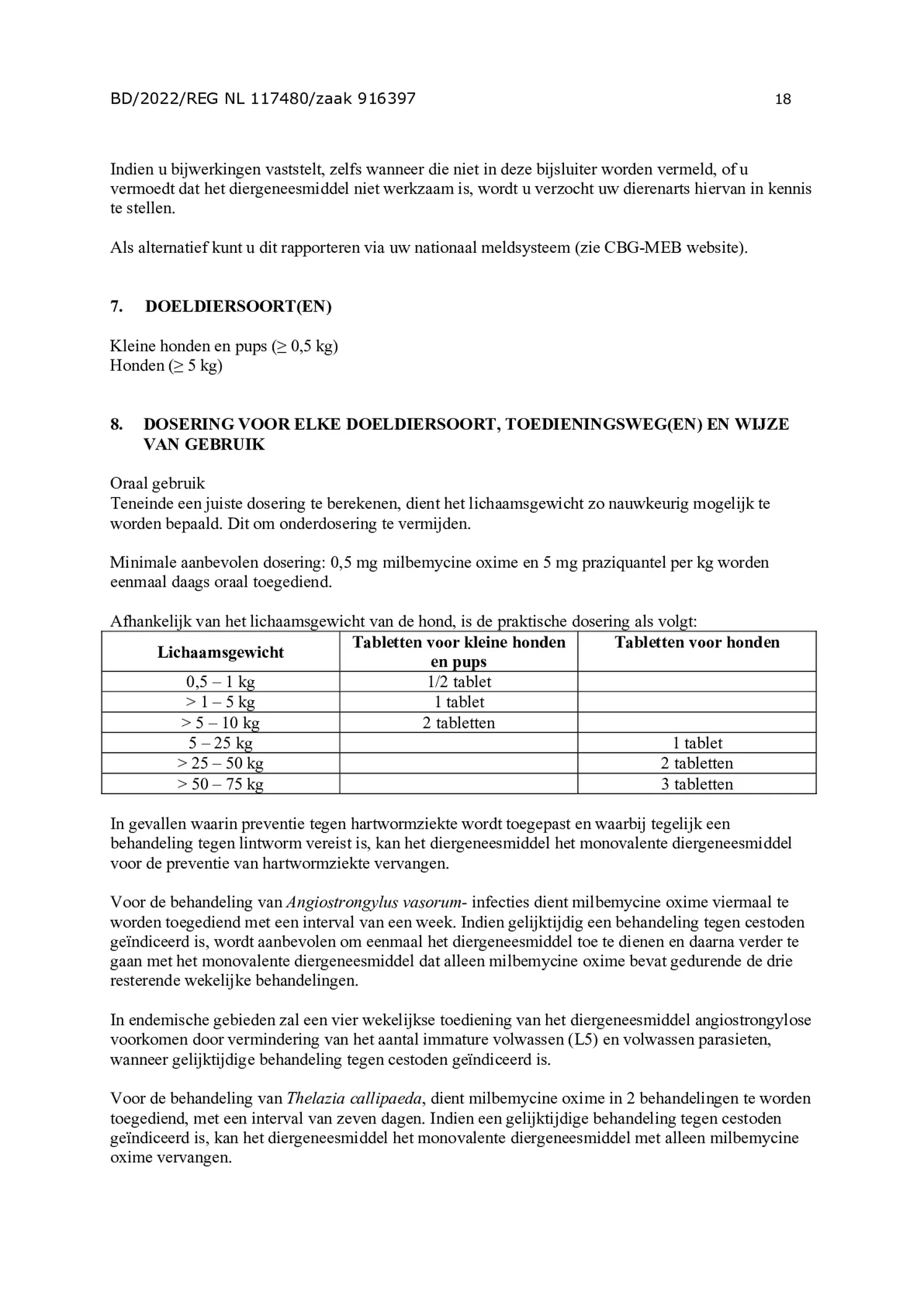Milquestra Ontwormingsmiddel Honden vanaf 5KG afbeelding van document #18, bijsluiter