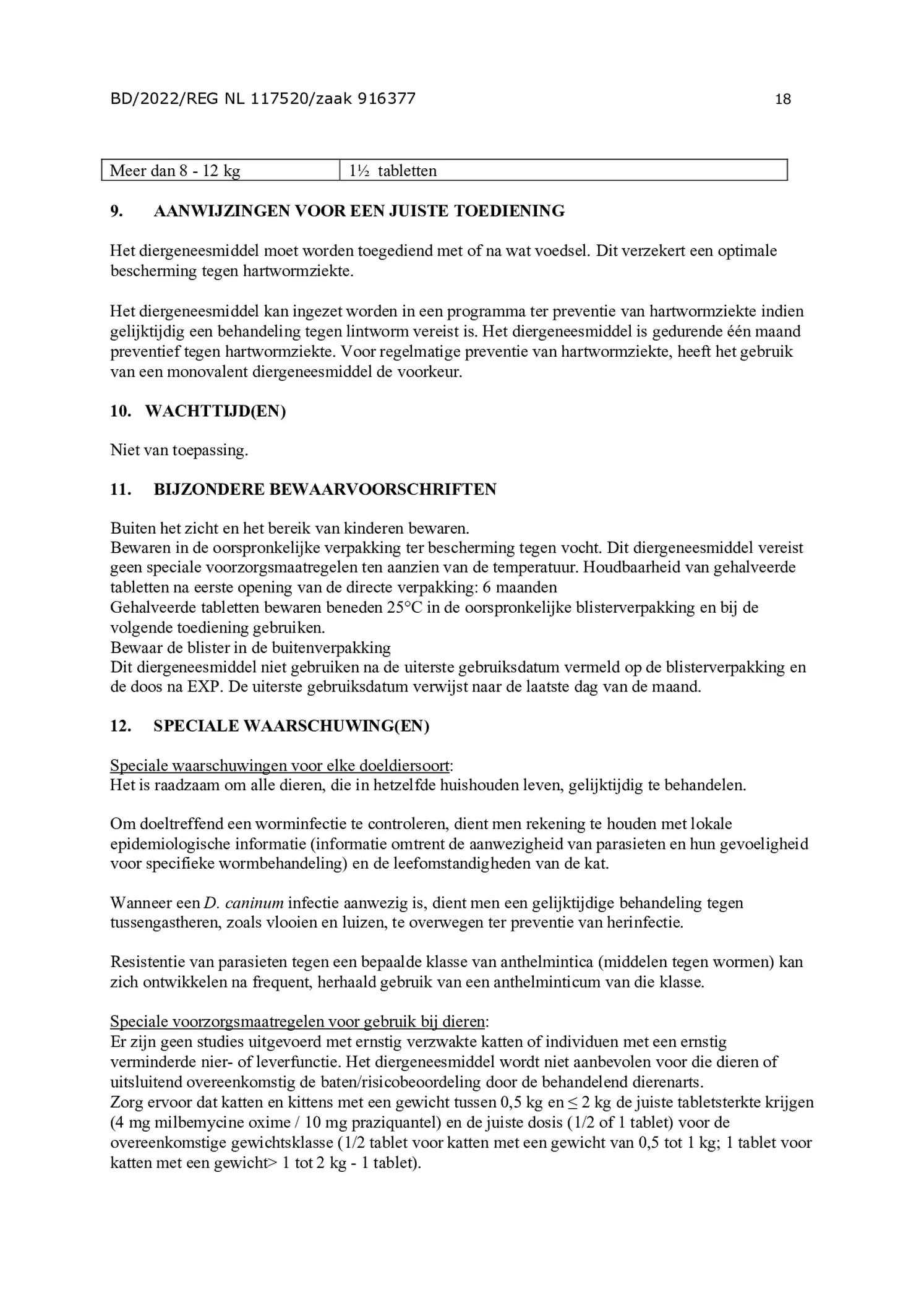 Milquestra Ontwormingsmiddel Katten vanaf 2KG - afbeelding van document #18, bijsluiter