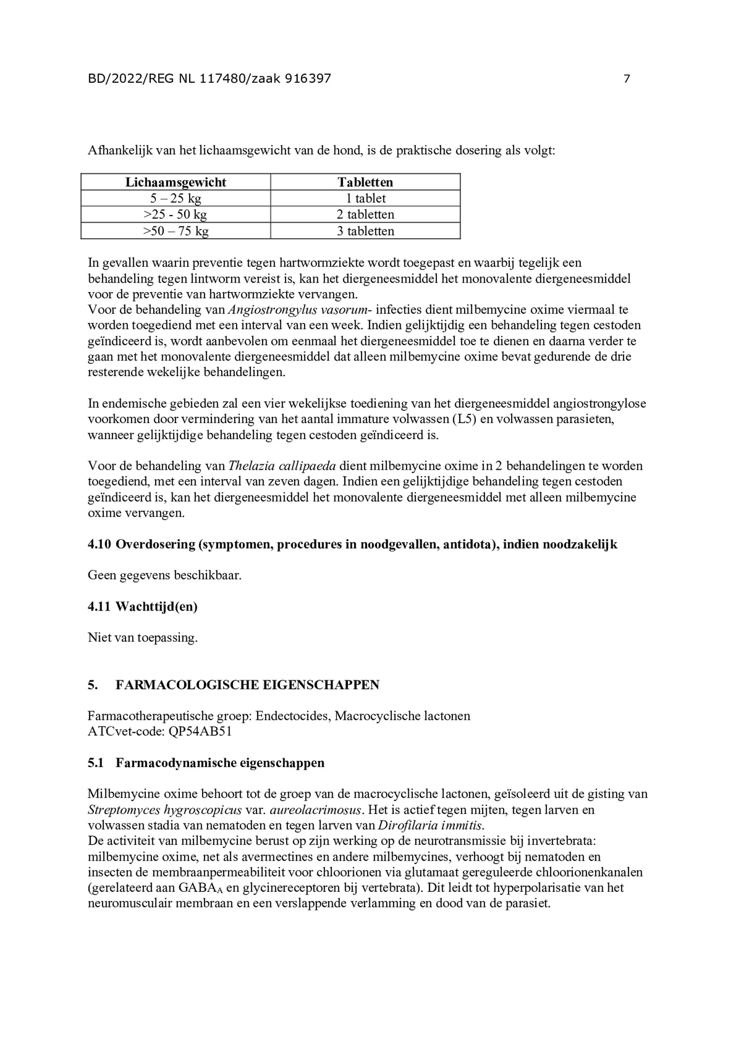 Milquestra Ontwormingsmiddel Honden vanaf 5KG afbeelding van document #7, bijsluiter