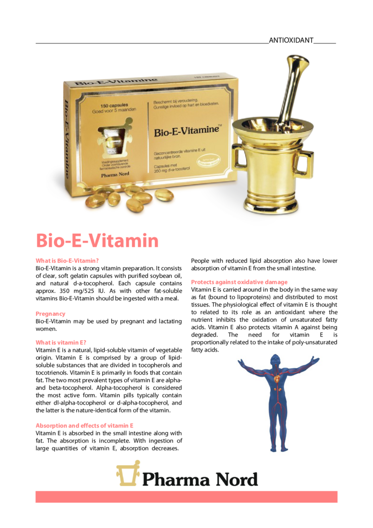Bio-E-Vitamine Capsules afbeelding van document #1, informatiefolder