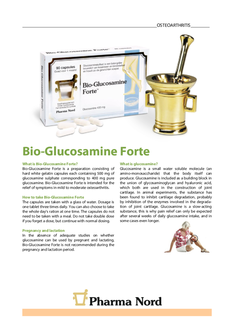 Bio-Glucosamine Forte 1200 mg Capsules afbeelding van document #1, informatiefolder