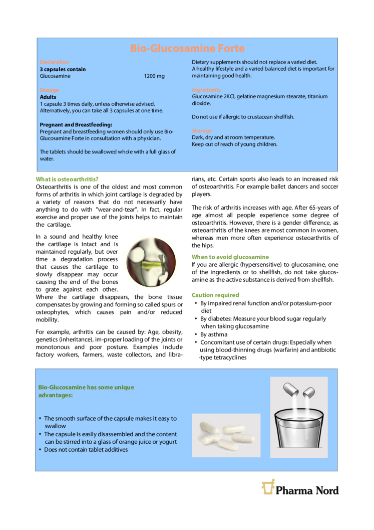Bio-Glucosamine Forte 1200 mg Capsules afbeelding van document #2, informatiefolder