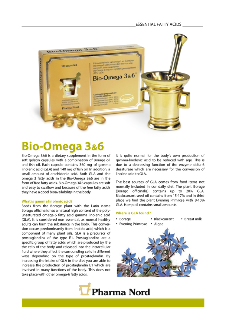 Bio-Omega 3&6 Capsules afbeelding van document #1, informatiefolder