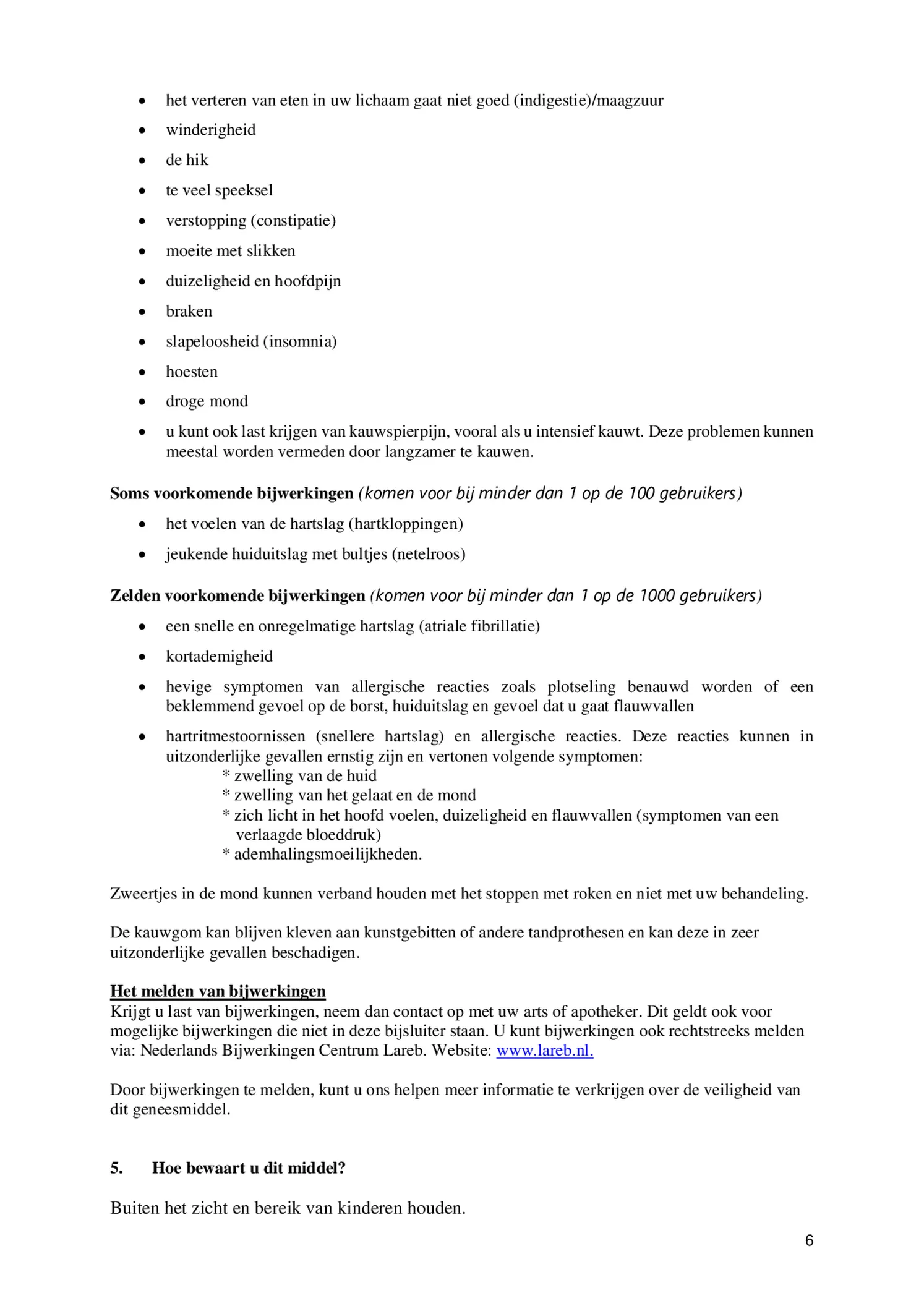 Kauwgum Cool Mint 2 mg - voor stoppen met roken afbeelding van document #6, bijsluiter