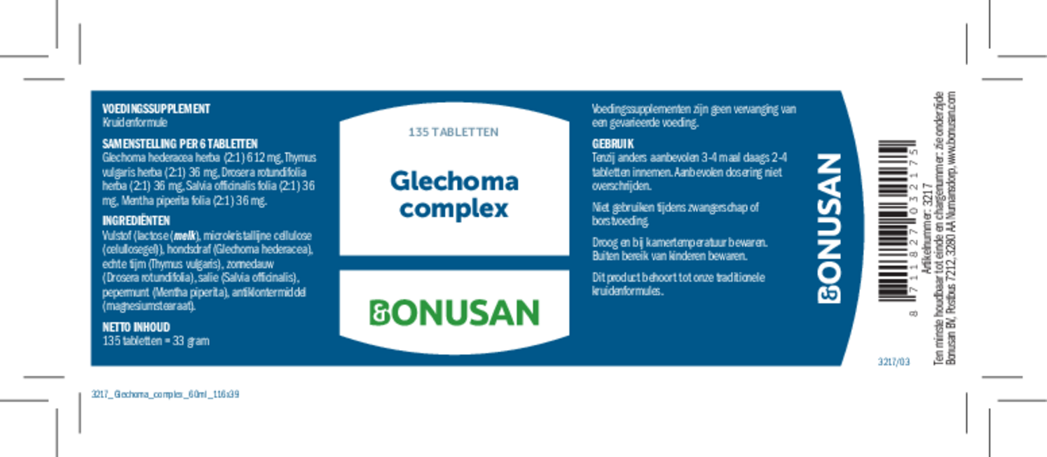 Glechoma Complex Tabletten afbeelding van document #1, etiket