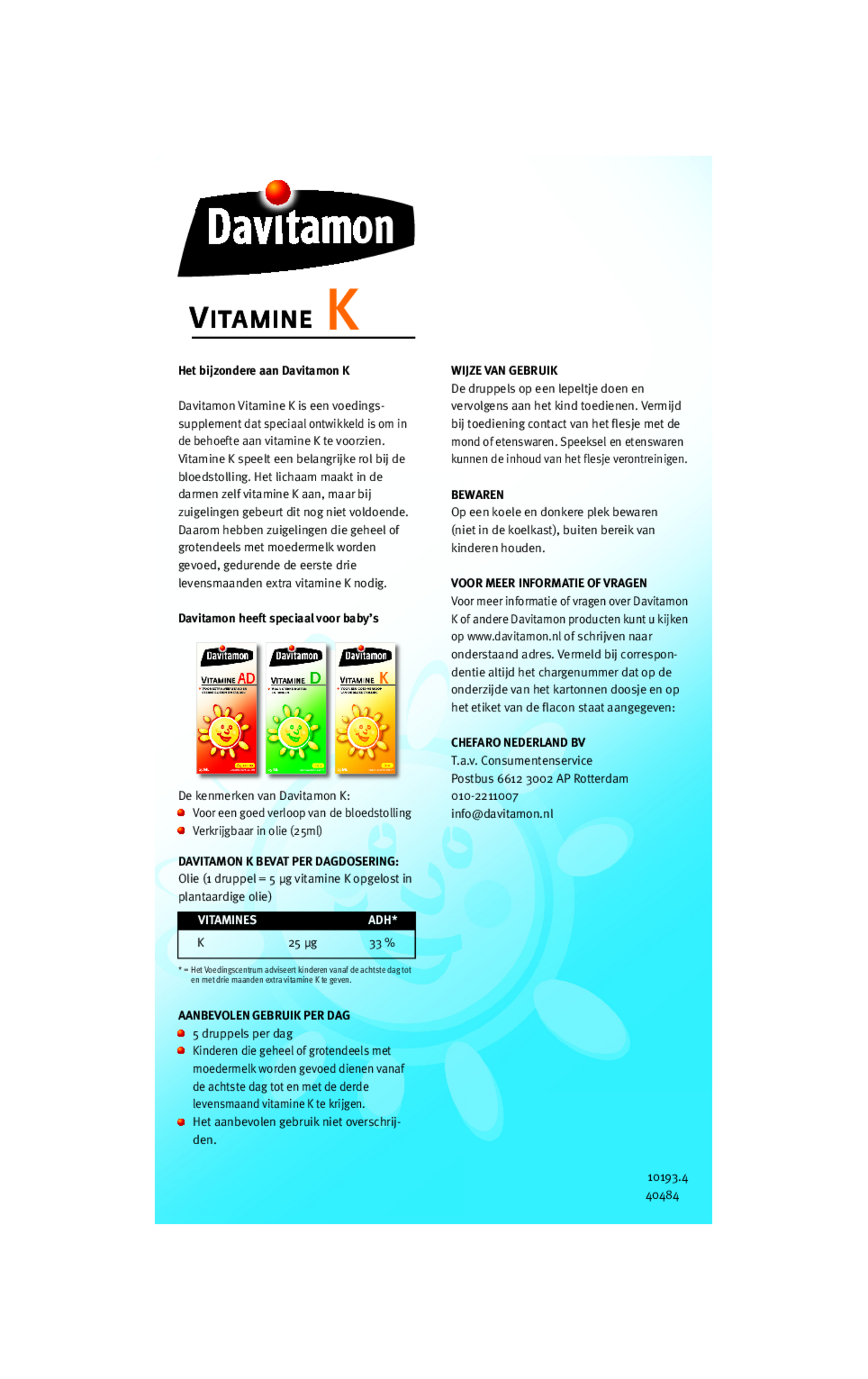 Vitamine K Olie afbeelding van document #1, gebruiksaanwijzing