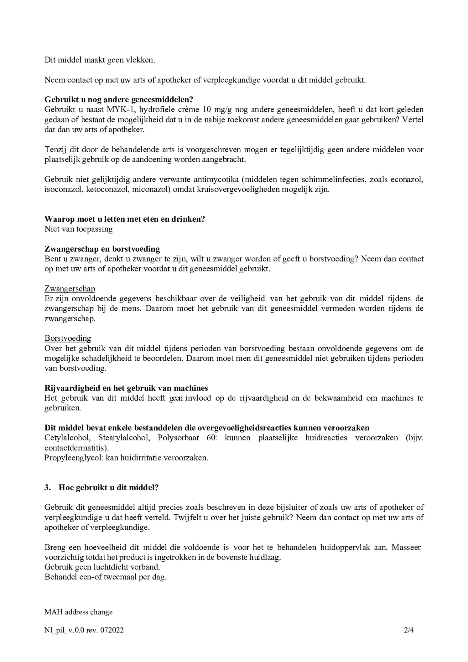 hydrofiele crème 10mg/g - bij schimmelinfecties van de huid - afbeelding van document #2, bijsluiter