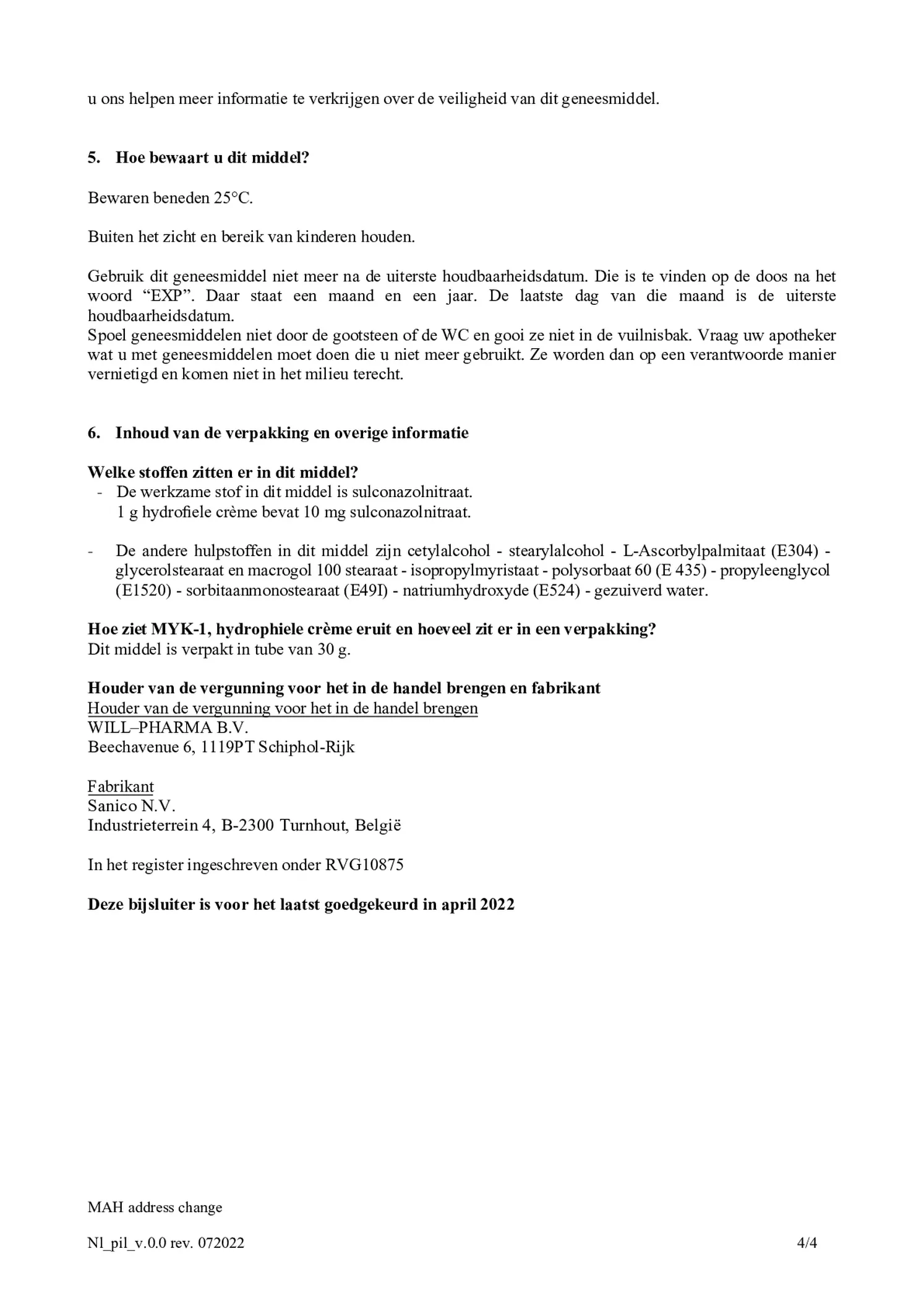 hydrofiele crème 10mg/g - bij schimmelinfecties van de huid - afbeelding van document #4, bijsluiter
