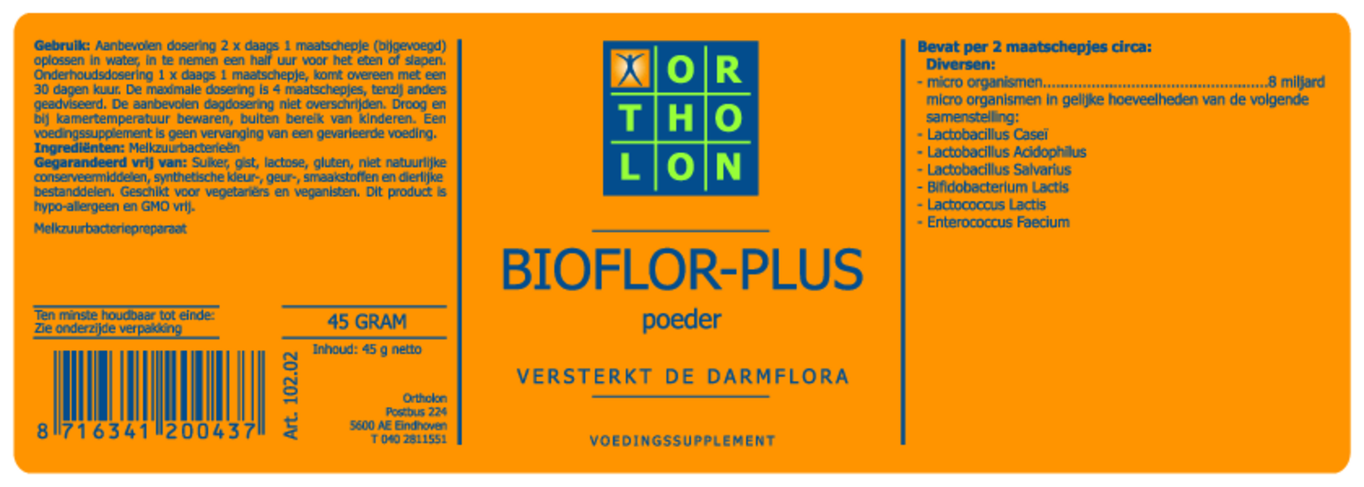 Bioflor Plus Poeder afbeelding van document #1, etiket