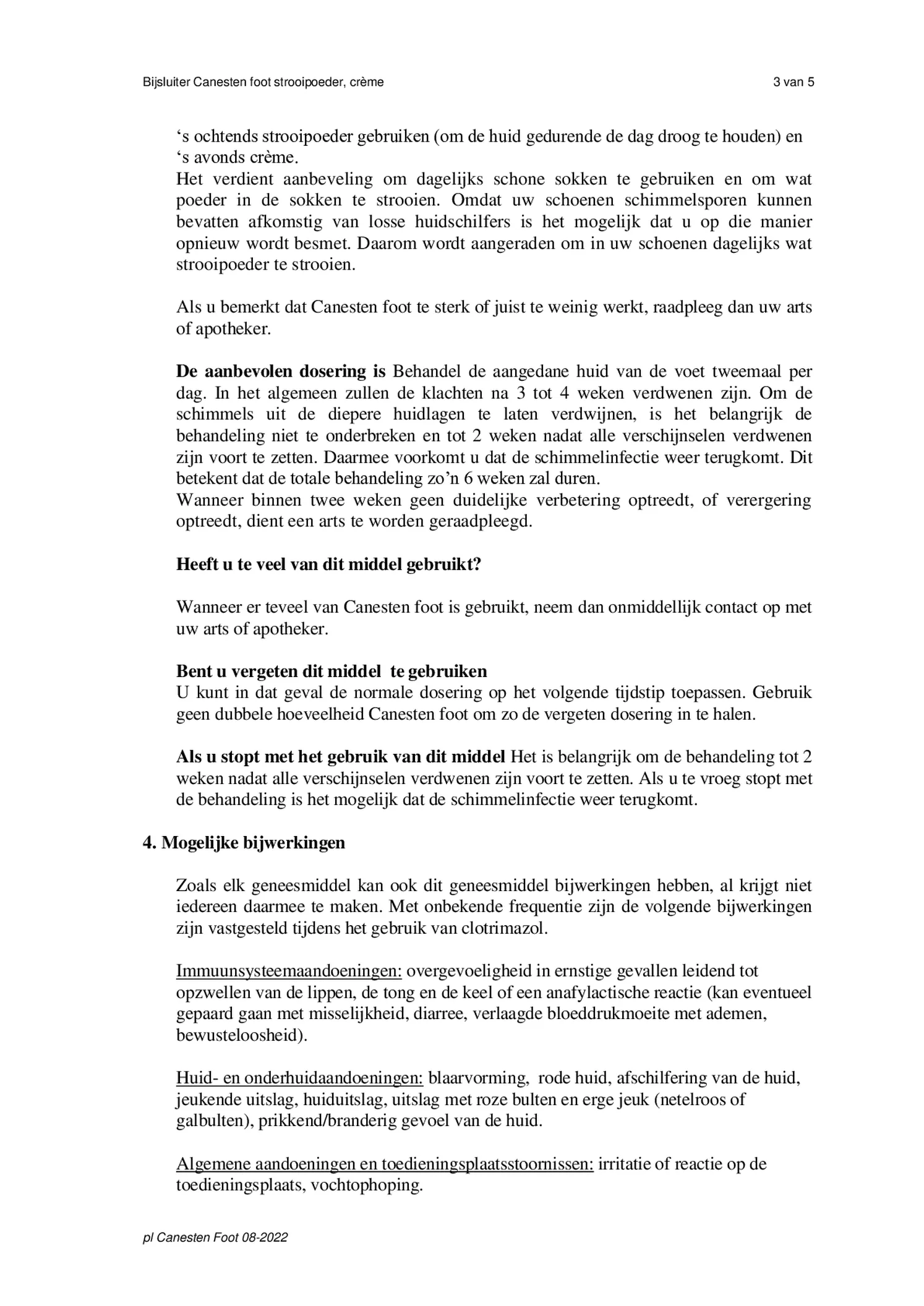 Foot Crème bij Voetschimmel afbeelding van document #3, bijsluiter