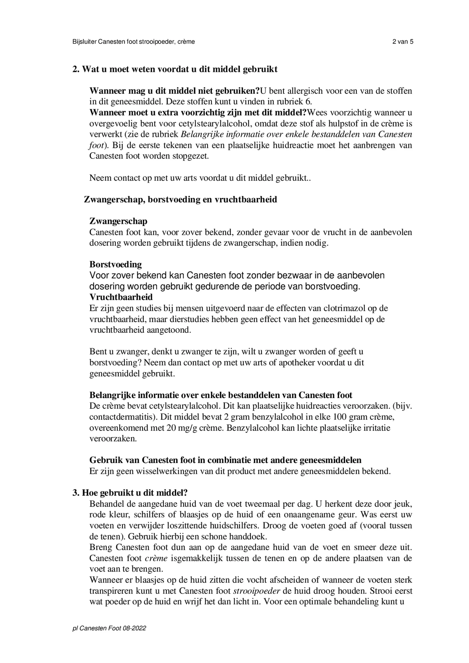 Foot Crème bij Voetschimmel afbeelding van document #2, bijsluiter