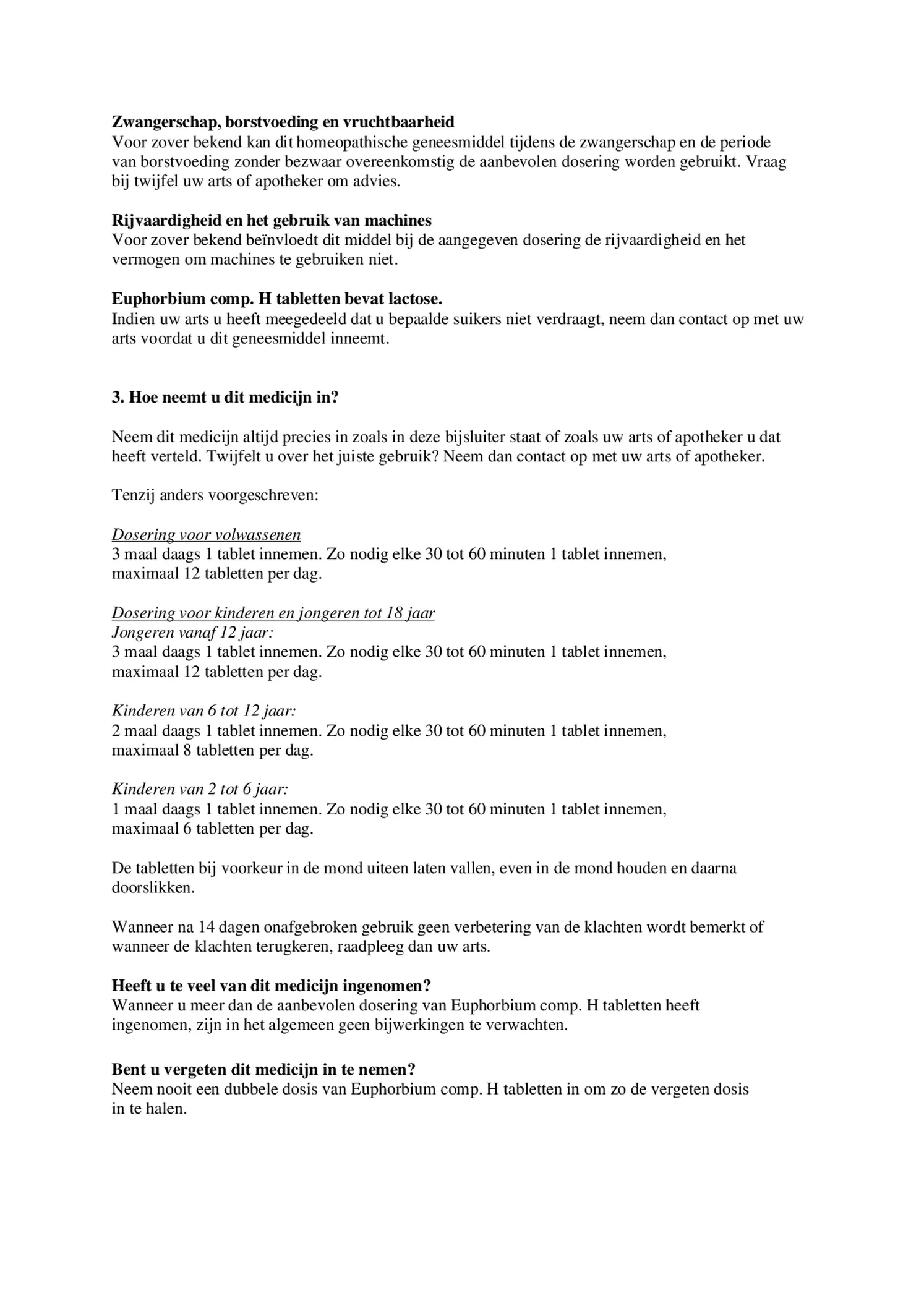 Euphorbium Compositum Tabletten afbeelding van document #2, bijsluiter