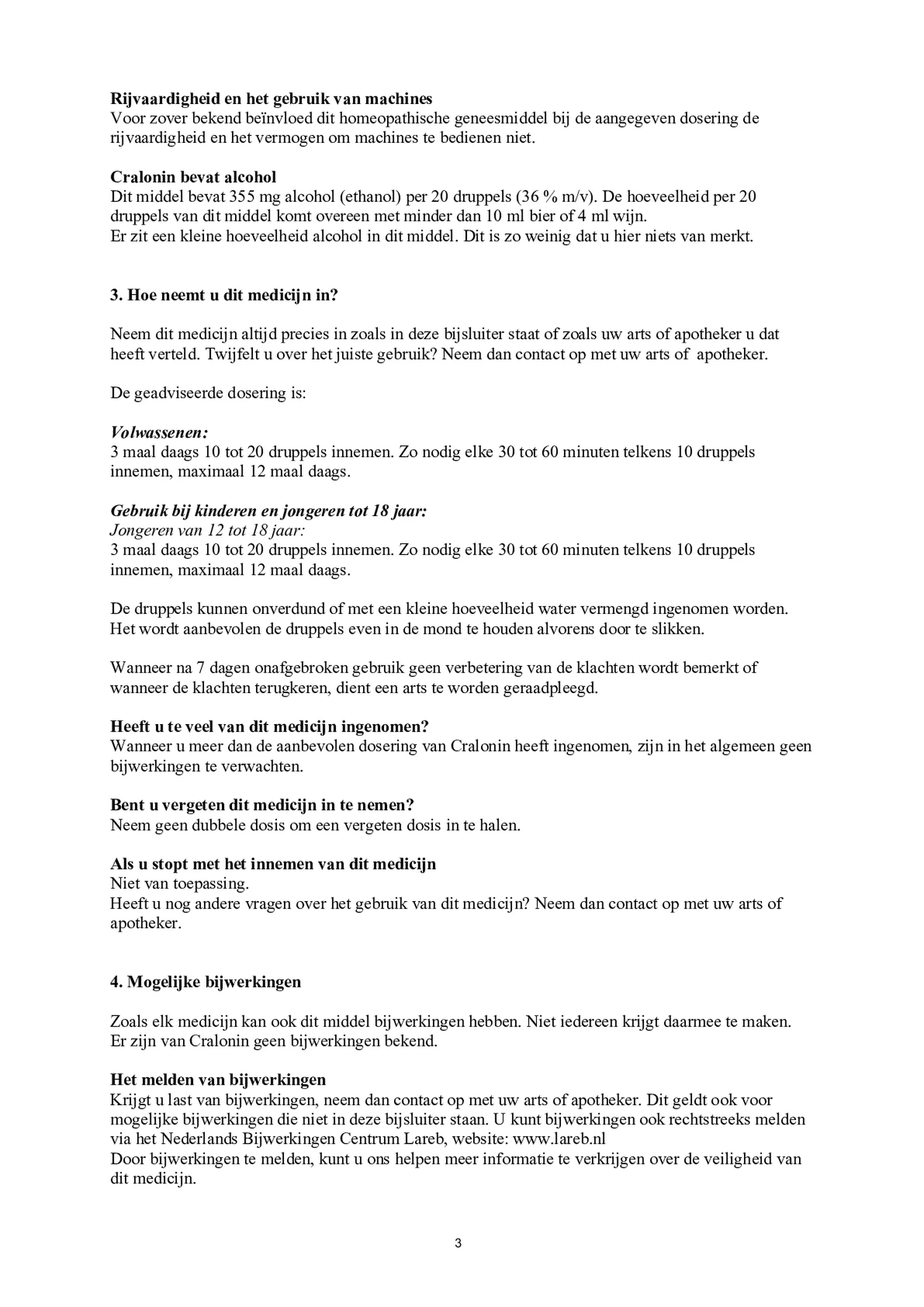 Cralonin afbeelding van document #3, bijsluiter