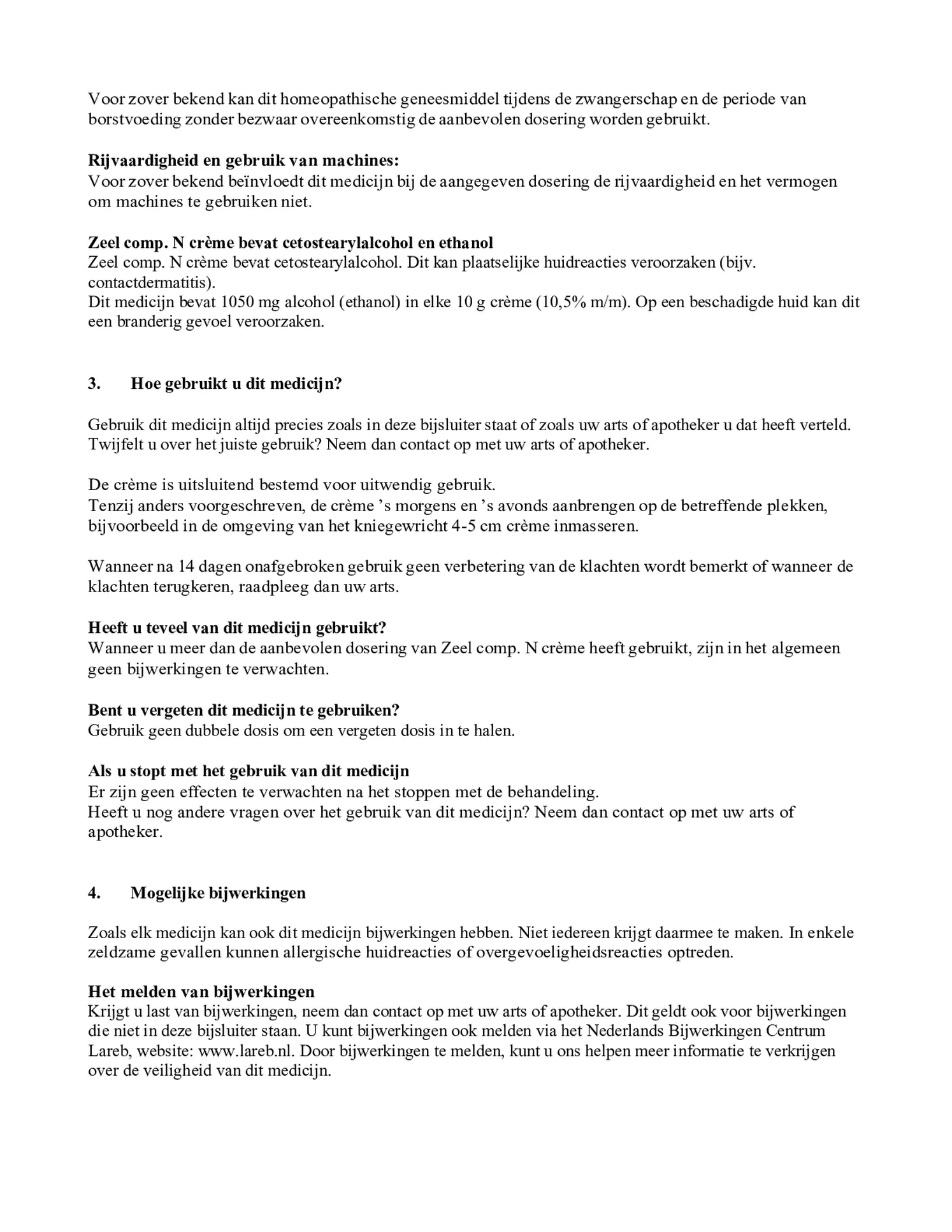 Zeel Compositum N Creme afbeelding van document #2, bijsluiter