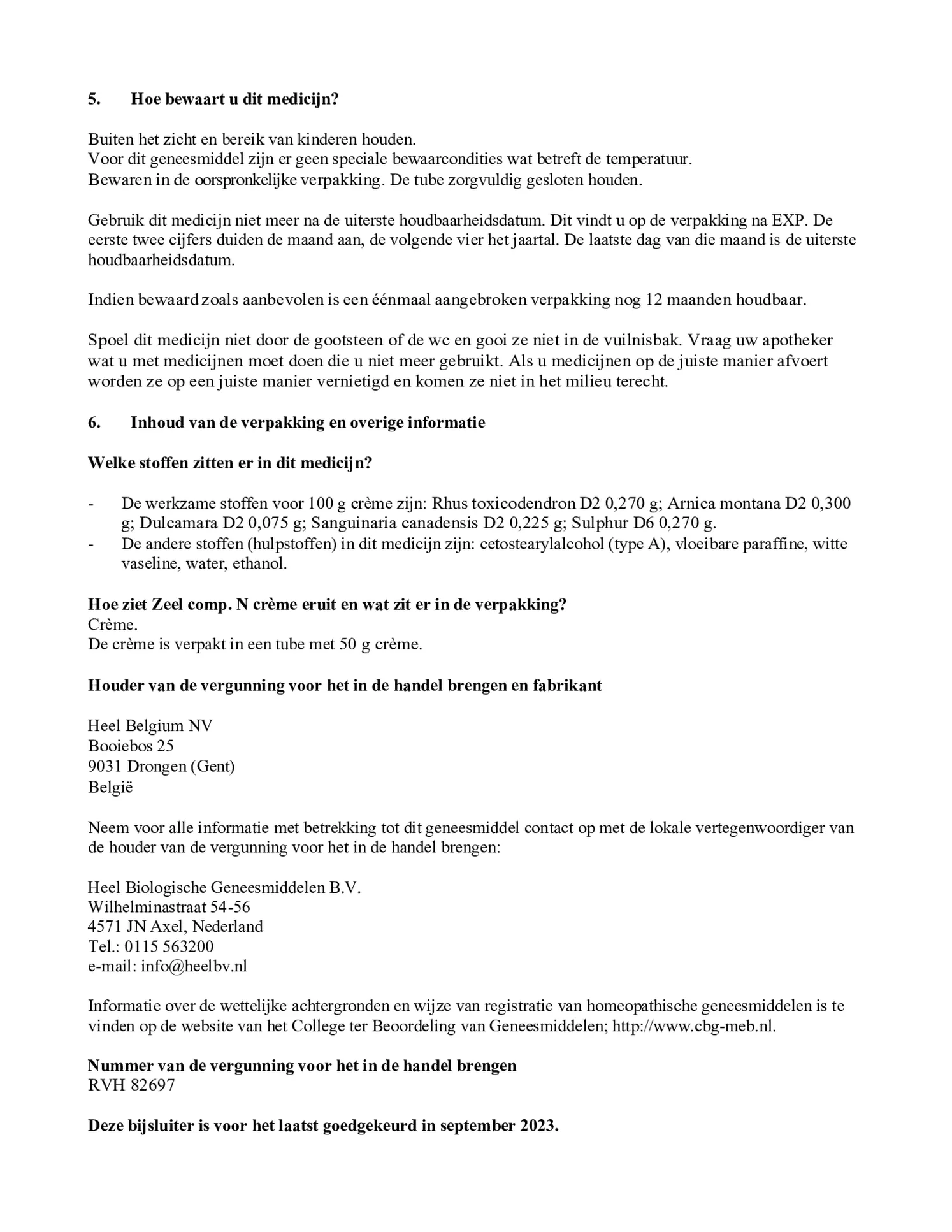 Zeel Compositum N Creme afbeelding van document #3, bijsluiter
