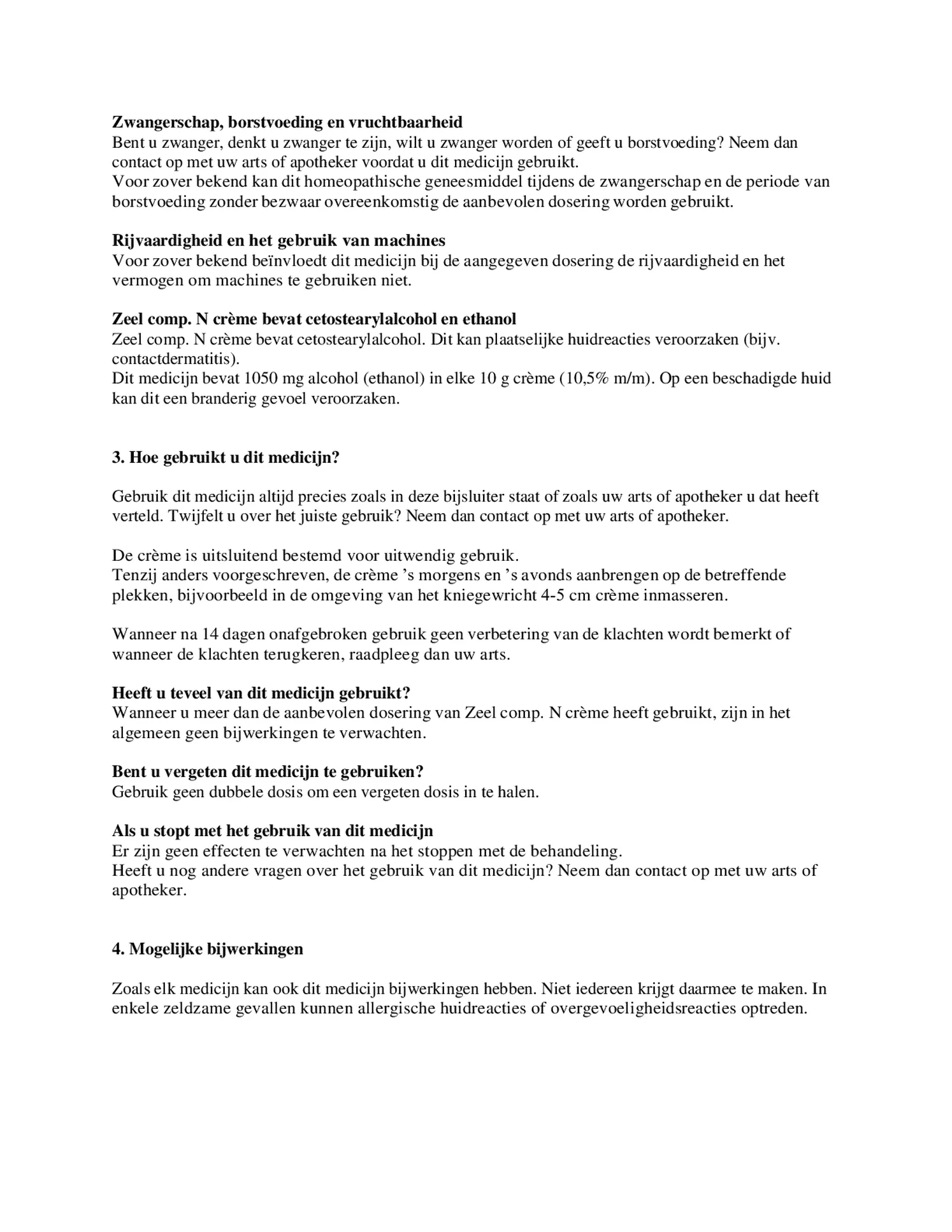 Zeel Compositum N Creme afbeelding van document #2, bijsluiter