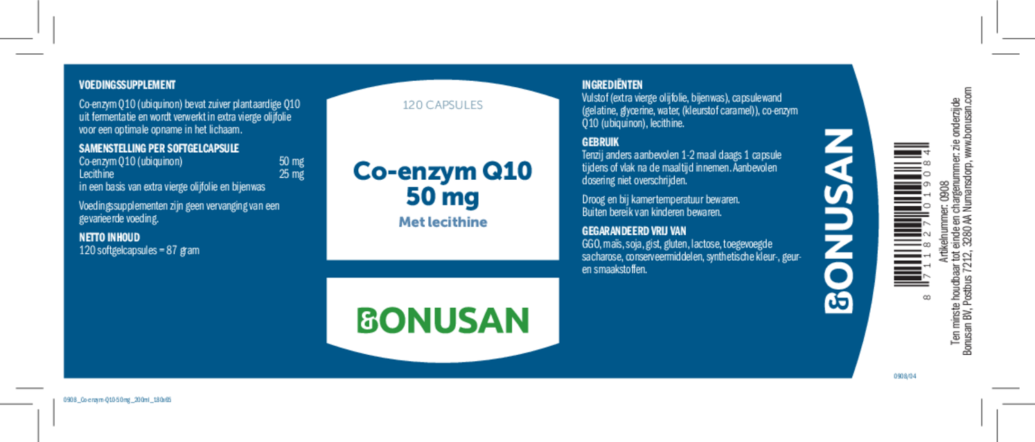 Co-enzym Q10 50mg Capsules afbeelding van document #1, etiket