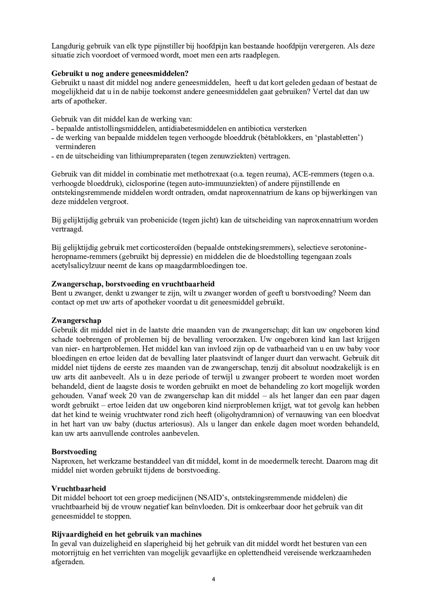 Feminax bij Menstruatiepijn Tabletten afbeelding van document #4, bijsluiter