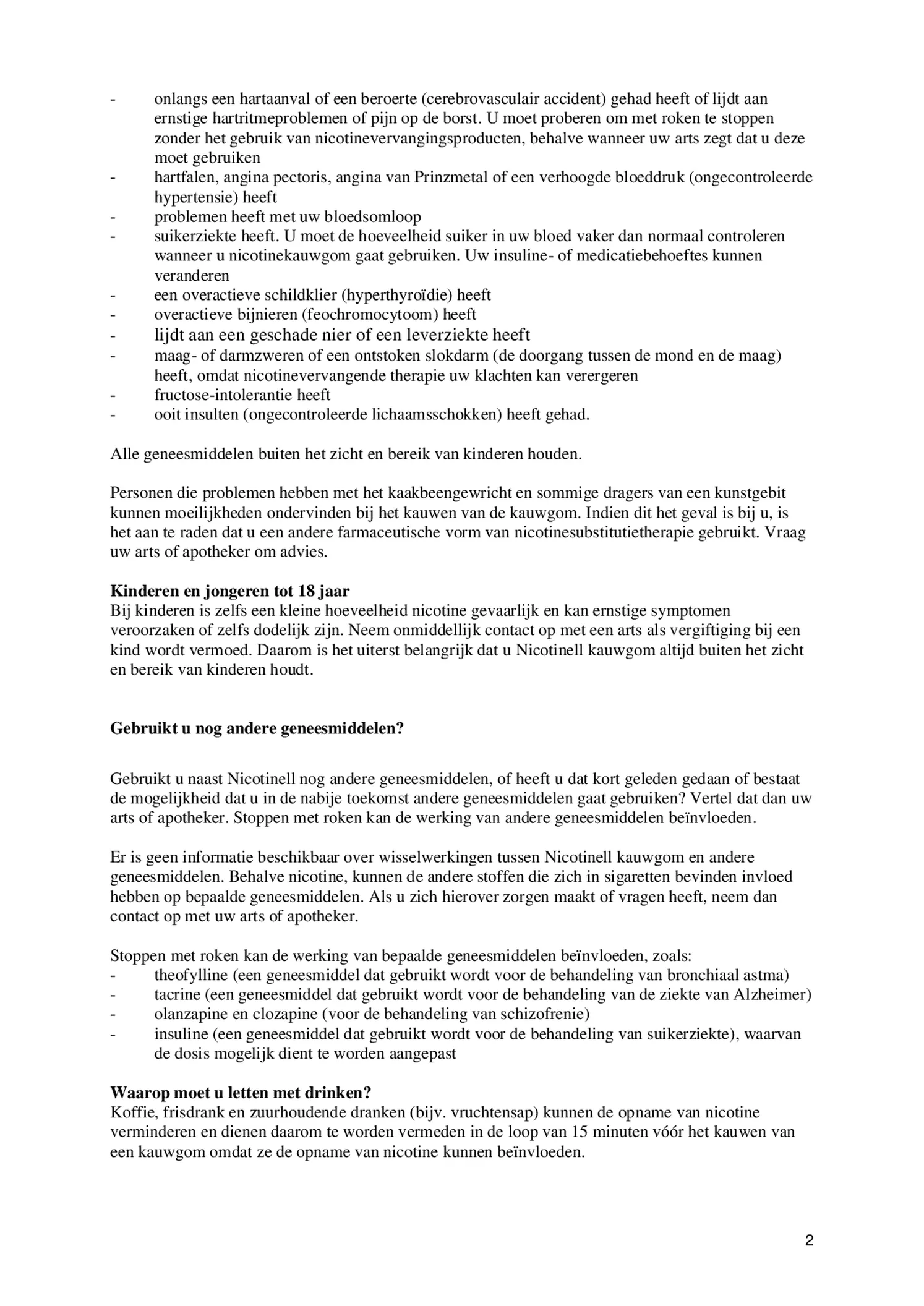 Kauwgom Cool Mint 2 mg Voordeelverpakking - voor stoppen met roken afbeelding van document #2, bijsluiter