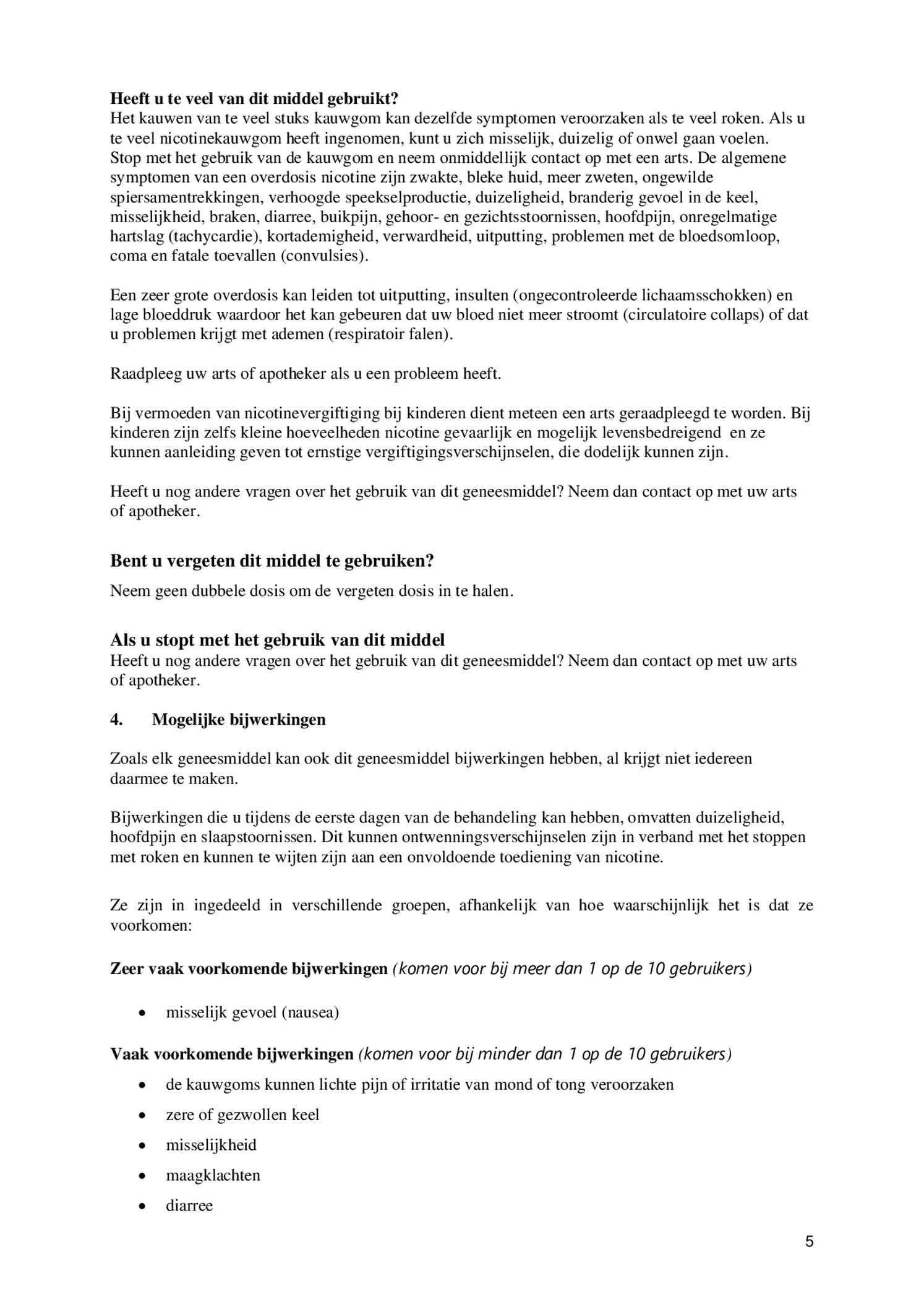 Kauwgom Cool Mint 2 mg Voordeelverpakking - voor stoppen met roken afbeelding van document #5, bijsluiter