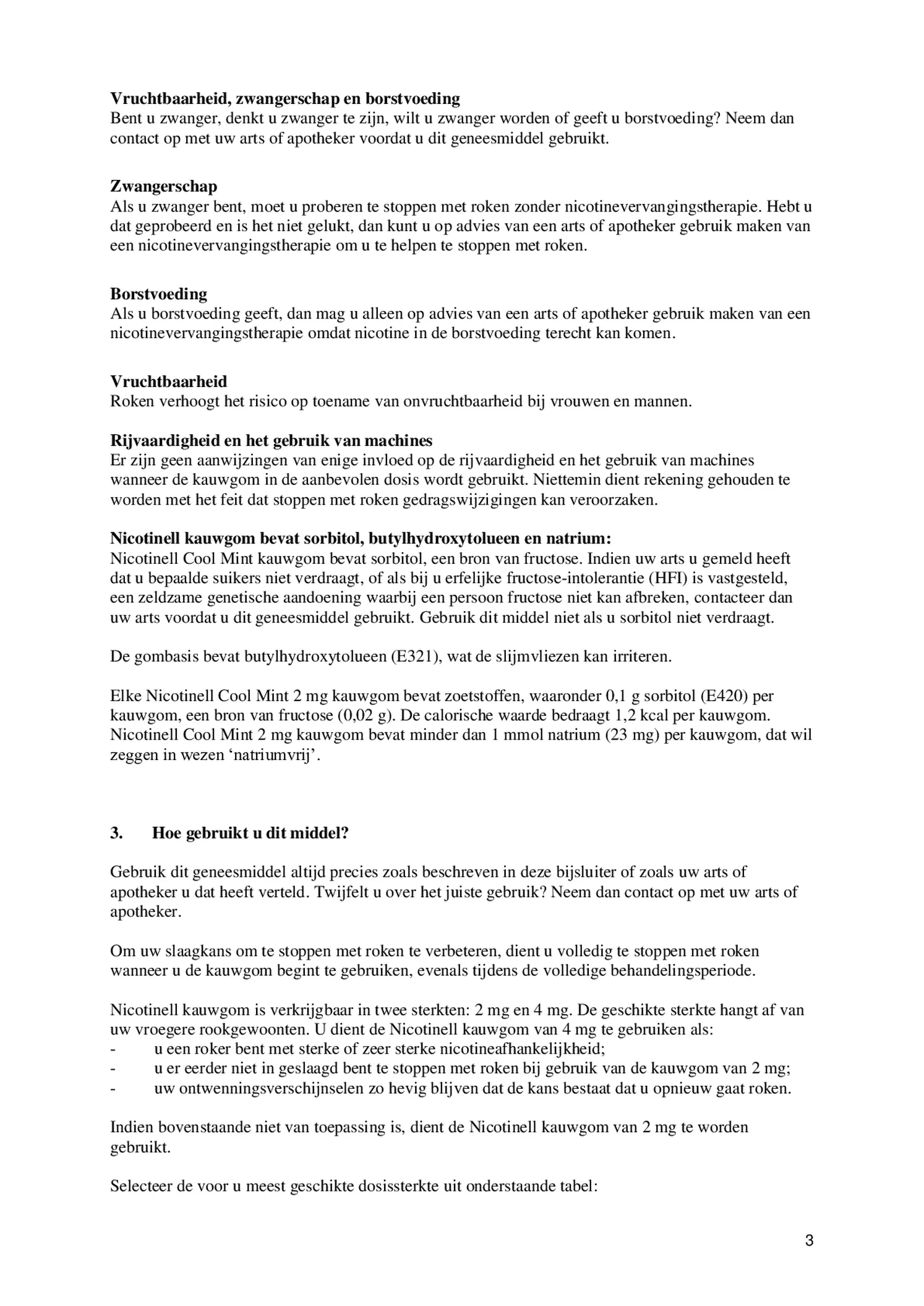 Kauwgom Cool Mint 2 mg Voordeelverpakking - voor stoppen met roken afbeelding van document #3, bijsluiter