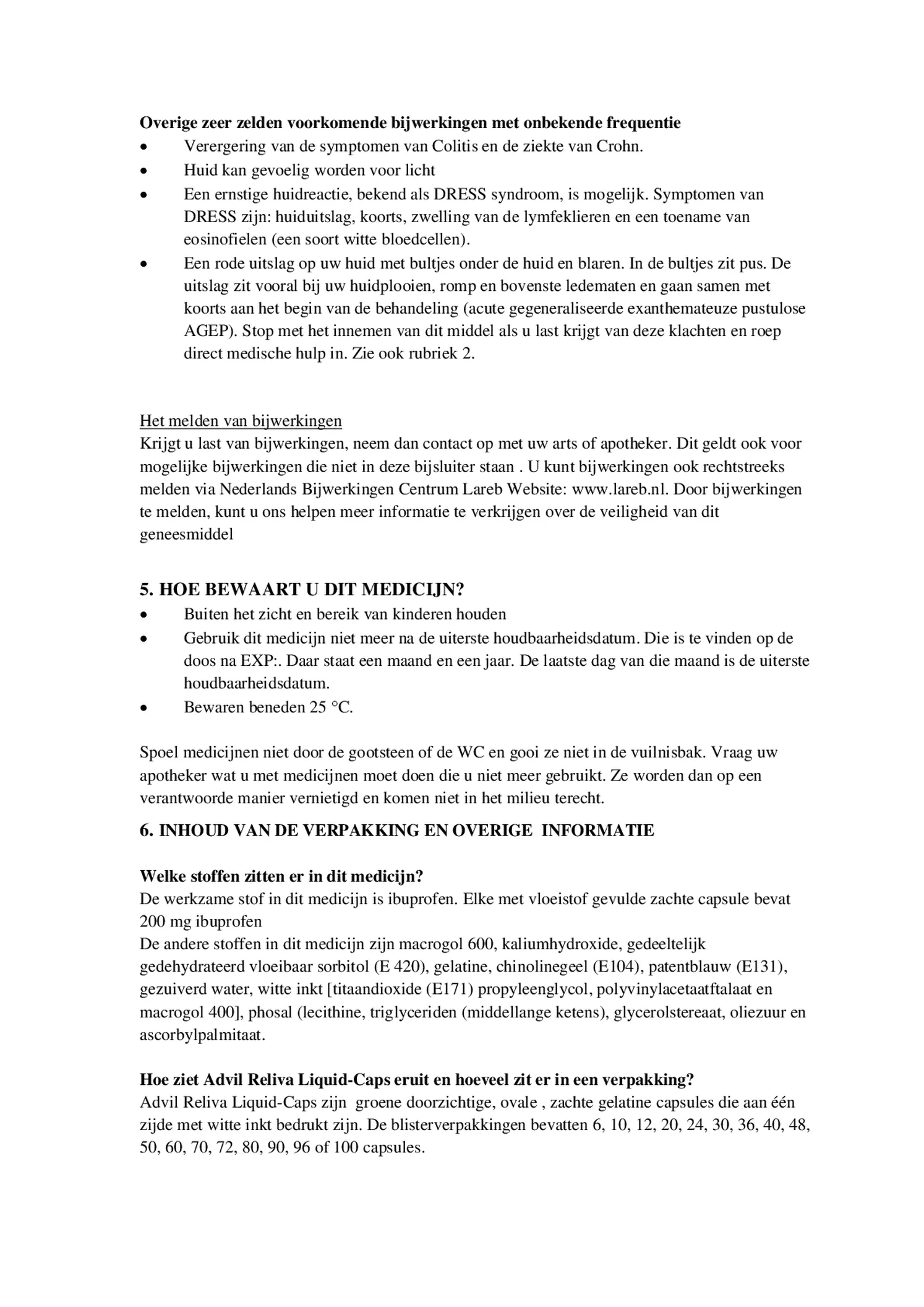 Reliva Liquid Capsules 200 mg - voor pijn en koorts afbeelding van document #7, bijsluiter