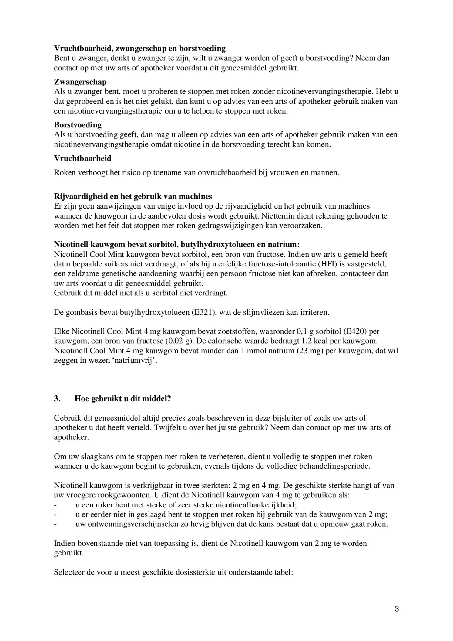 Kauwgom Cool Mint 4mg -  voor stoppen met roken afbeelding van document #3, bijsluiter