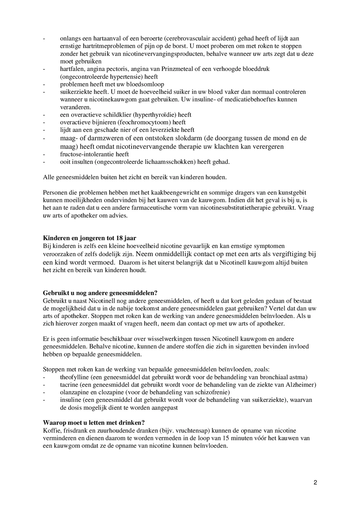 Kauwgom Cool Mint 4mg - voor stoppen met roken afbeelding van document #2, bijsluiter