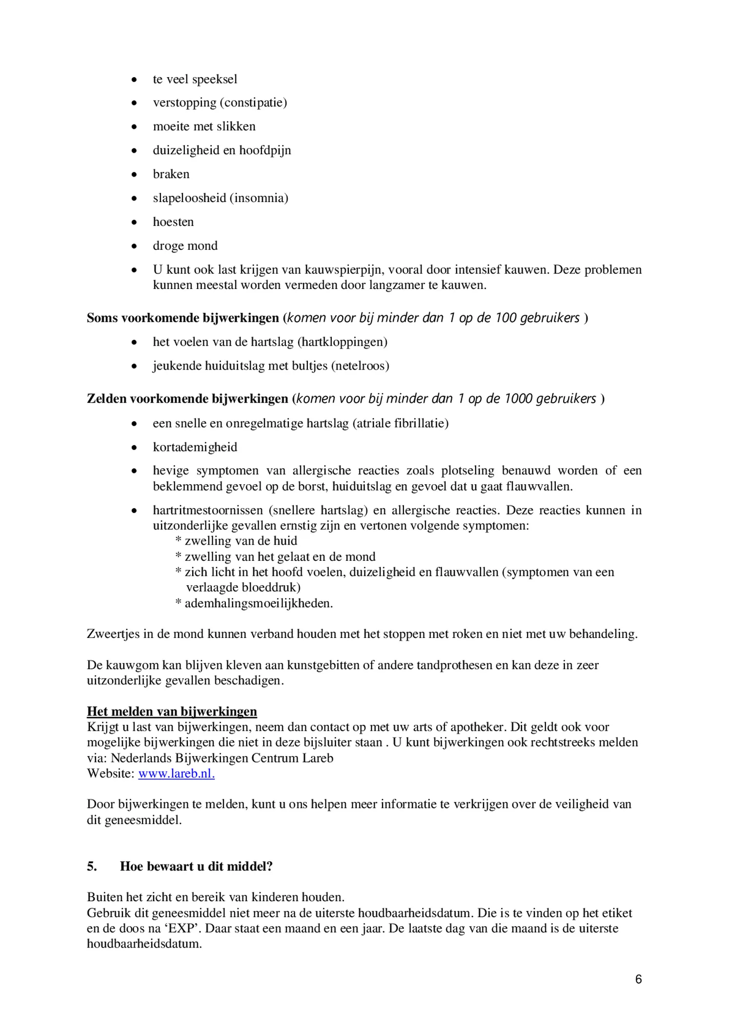 Kauwgom Cool Mint 4mg -  voor stoppen met roken afbeelding van document #6, bijsluiter