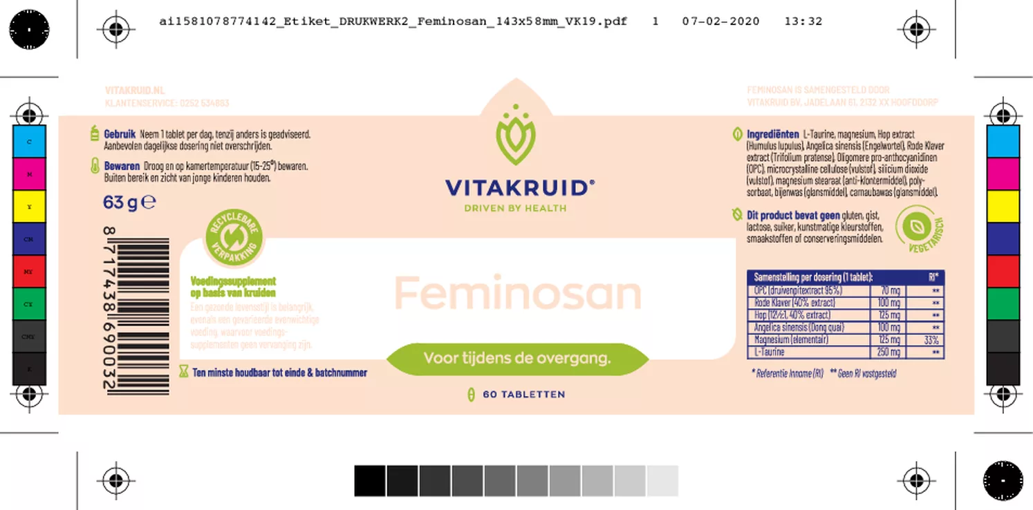 Feminosan Overgang complex oa Rode klaver & Hop afbeelding van document #1, etiket