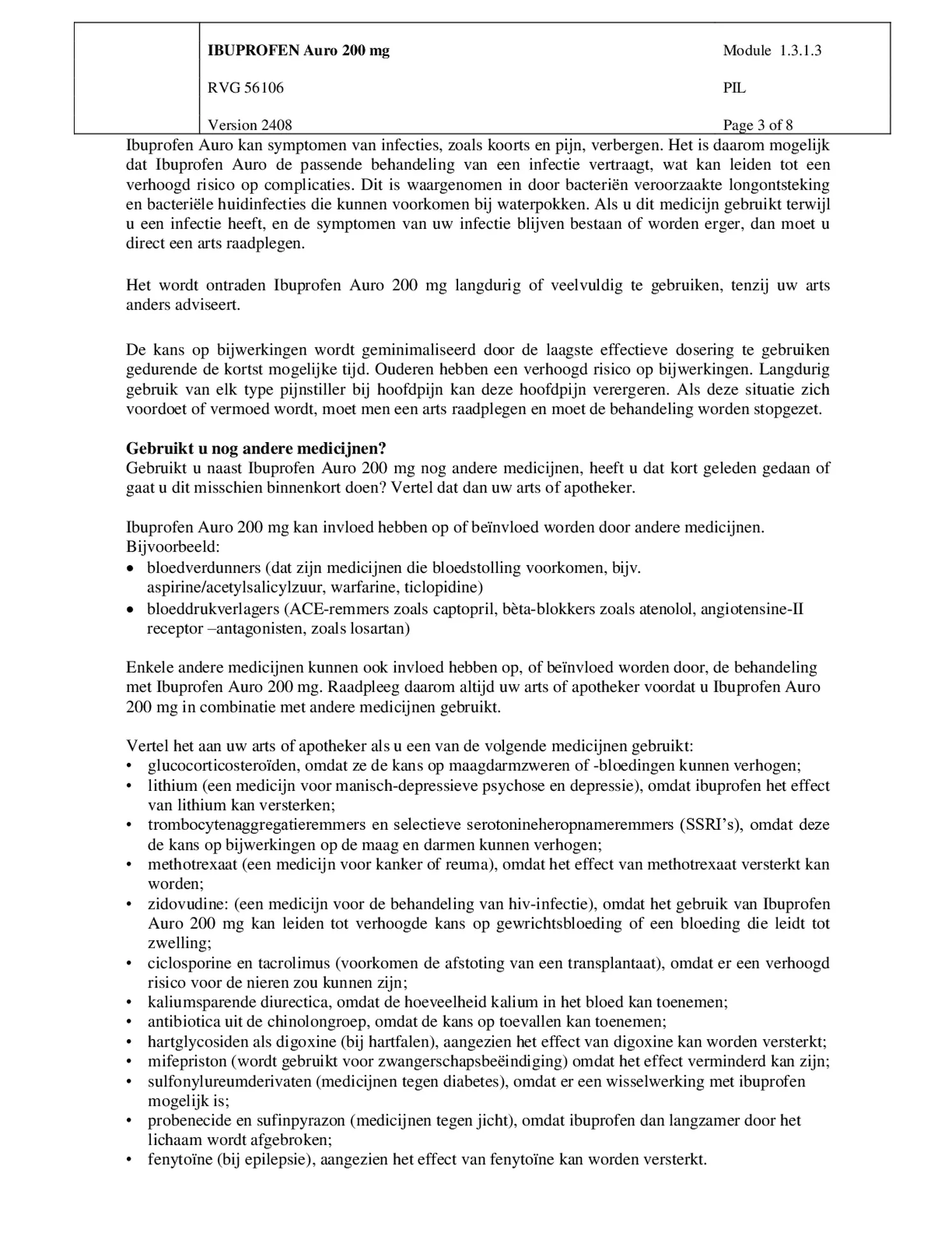 Ibuprofen 200mg afbeelding van document #3, bijsluiter