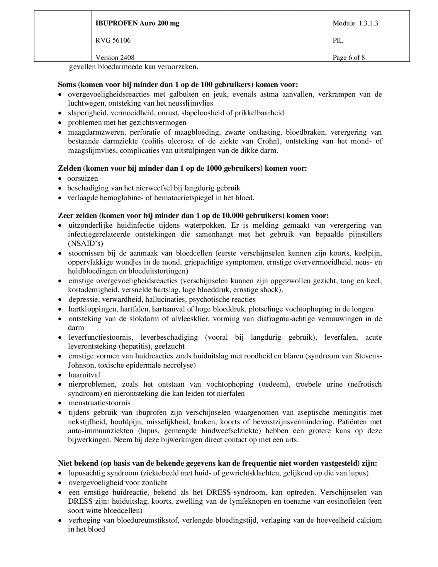 Ibuprofen 200mg afbeelding van document #6, bijsluiter