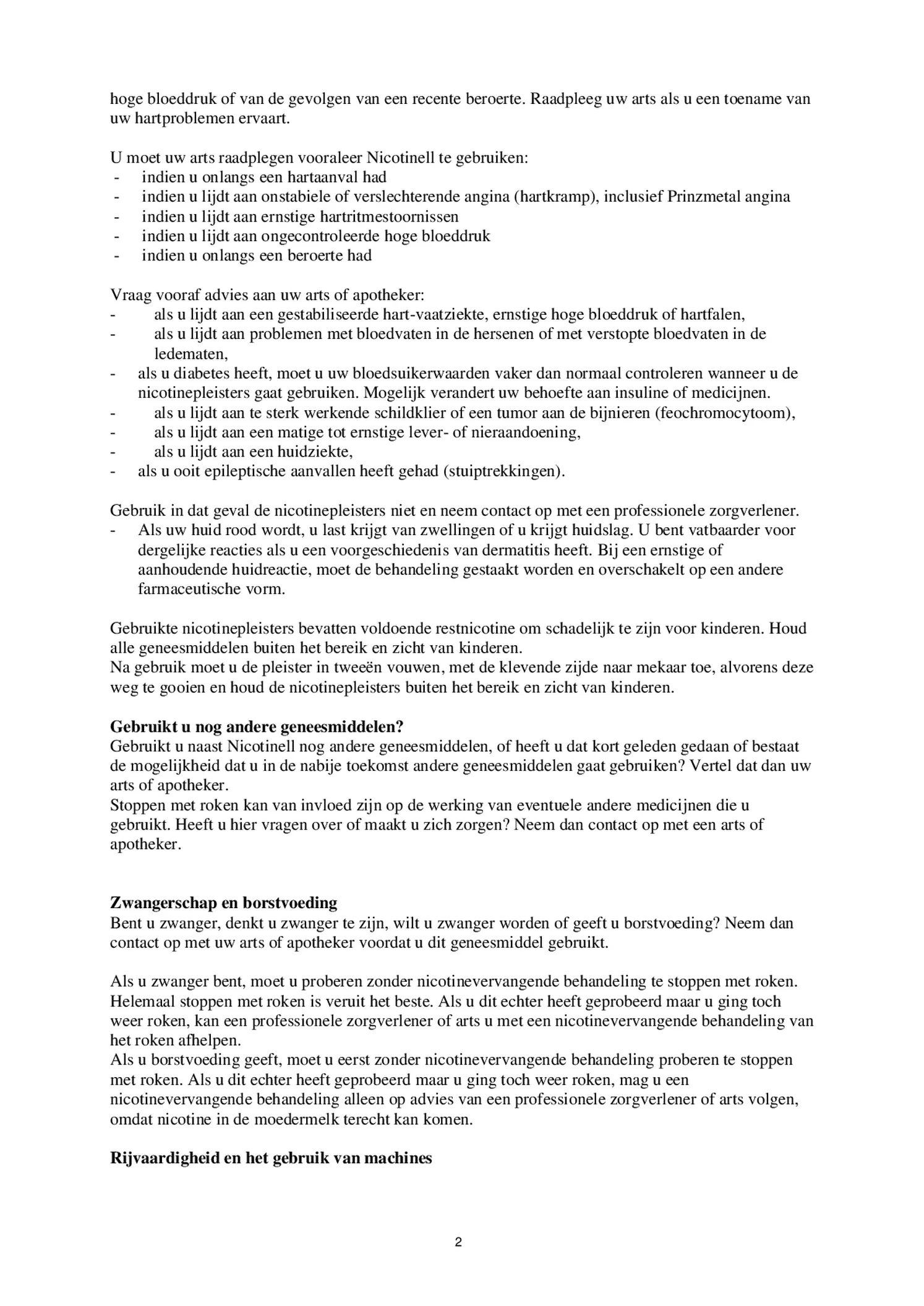 Pleisters 21 mg - voor stoppen met roken afbeelding van document #2, bijsluiter
