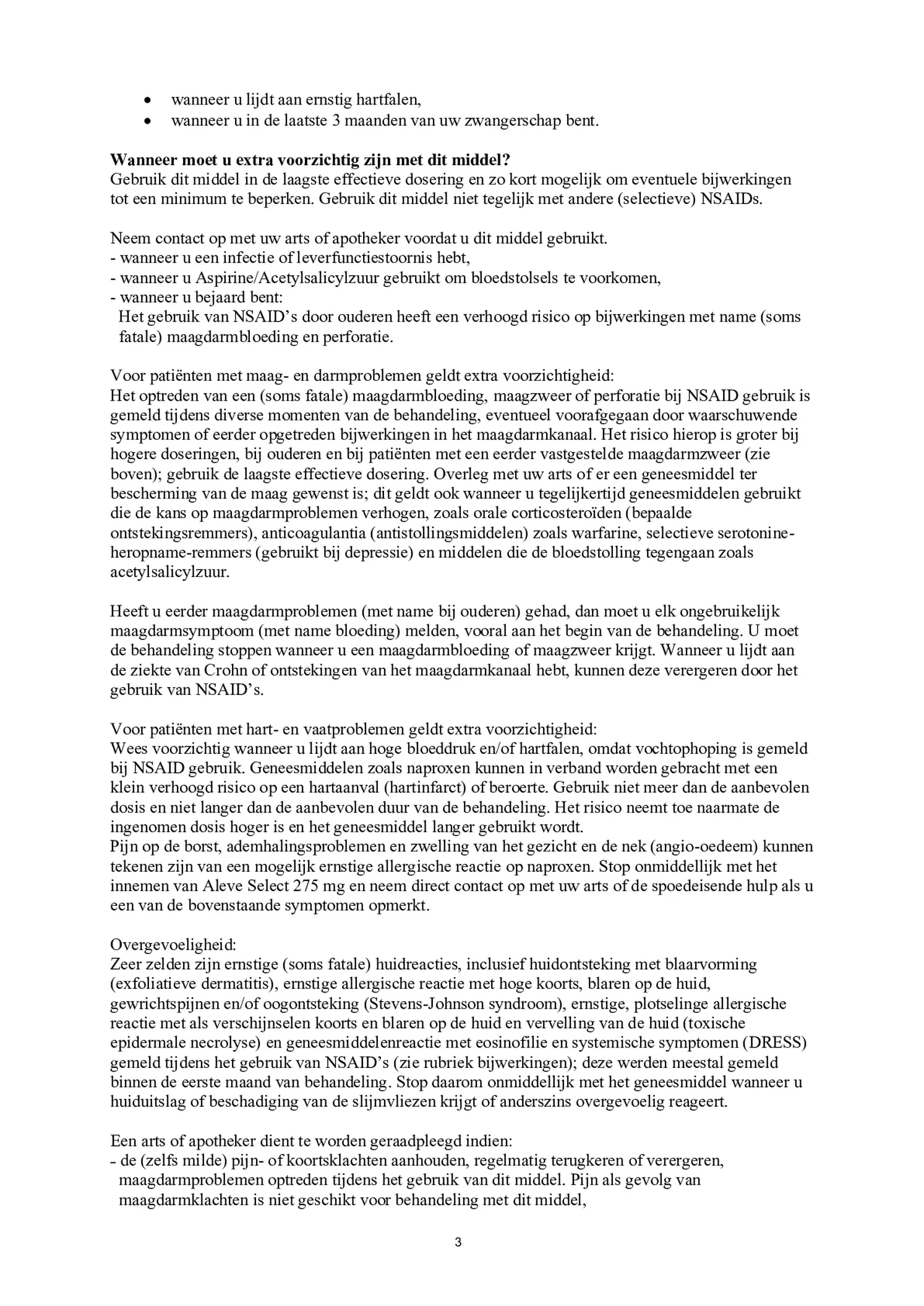 Select 275mg Tabletten afbeelding van document #3, bijsluiter