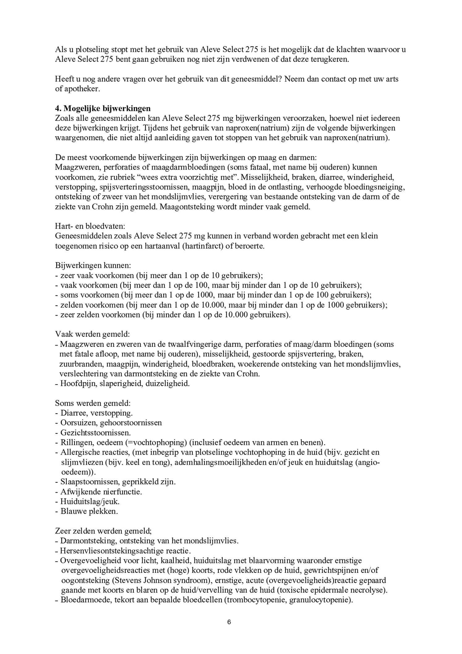 Select 275mg Tabletten afbeelding van document #6, bijsluiter