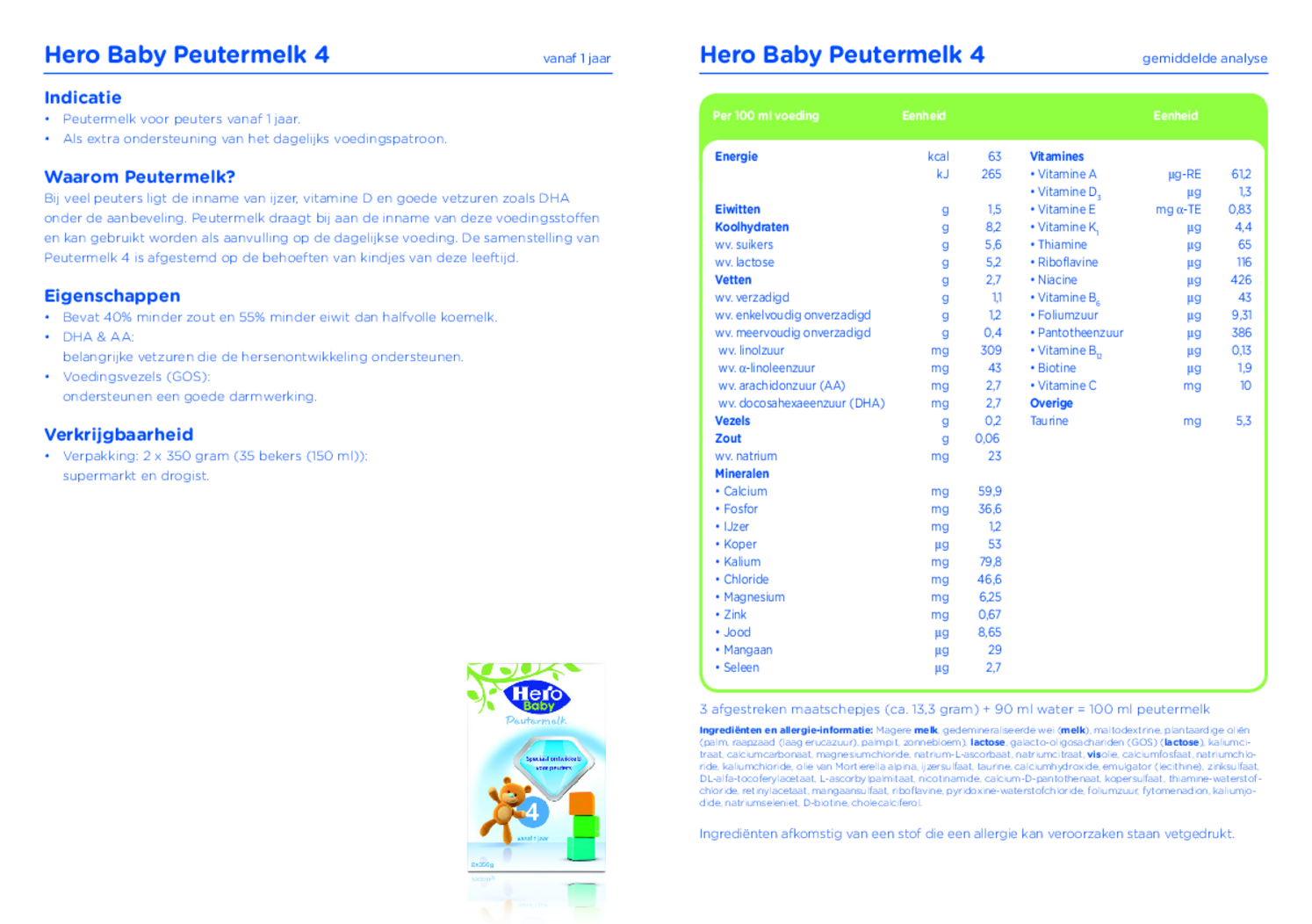 Baby Peutermelk 4 afbeelding van document #1, productonderzoek
