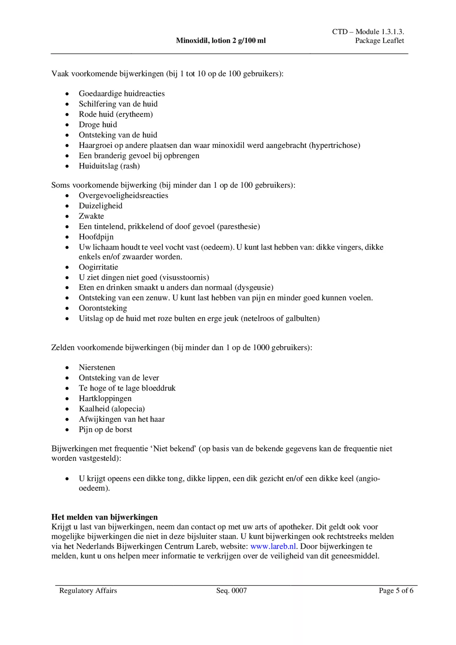 Minoxidil Lotion 2 g/100 ml afbeelding van document #5, bijsluiter
