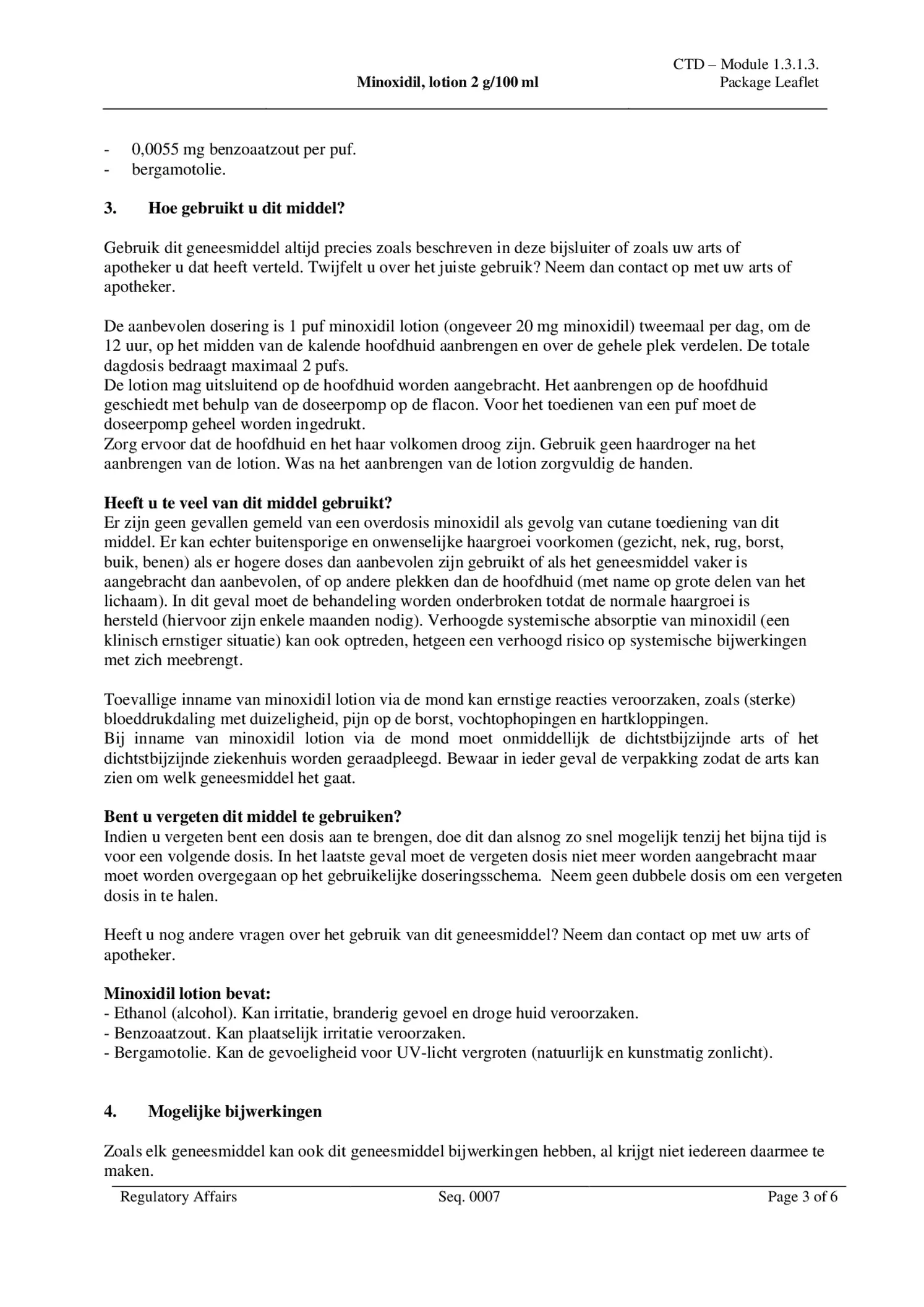 Minoxidil Lotion 2 g/100 ml afbeelding van document #3, bijsluiter