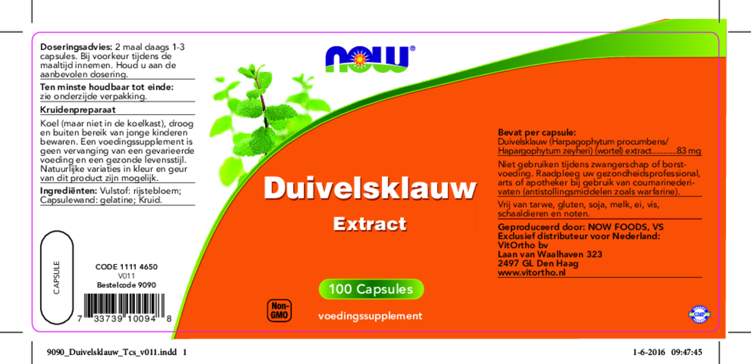 Duivelsklauw Extract Capsules afbeelding van document #1, etiket