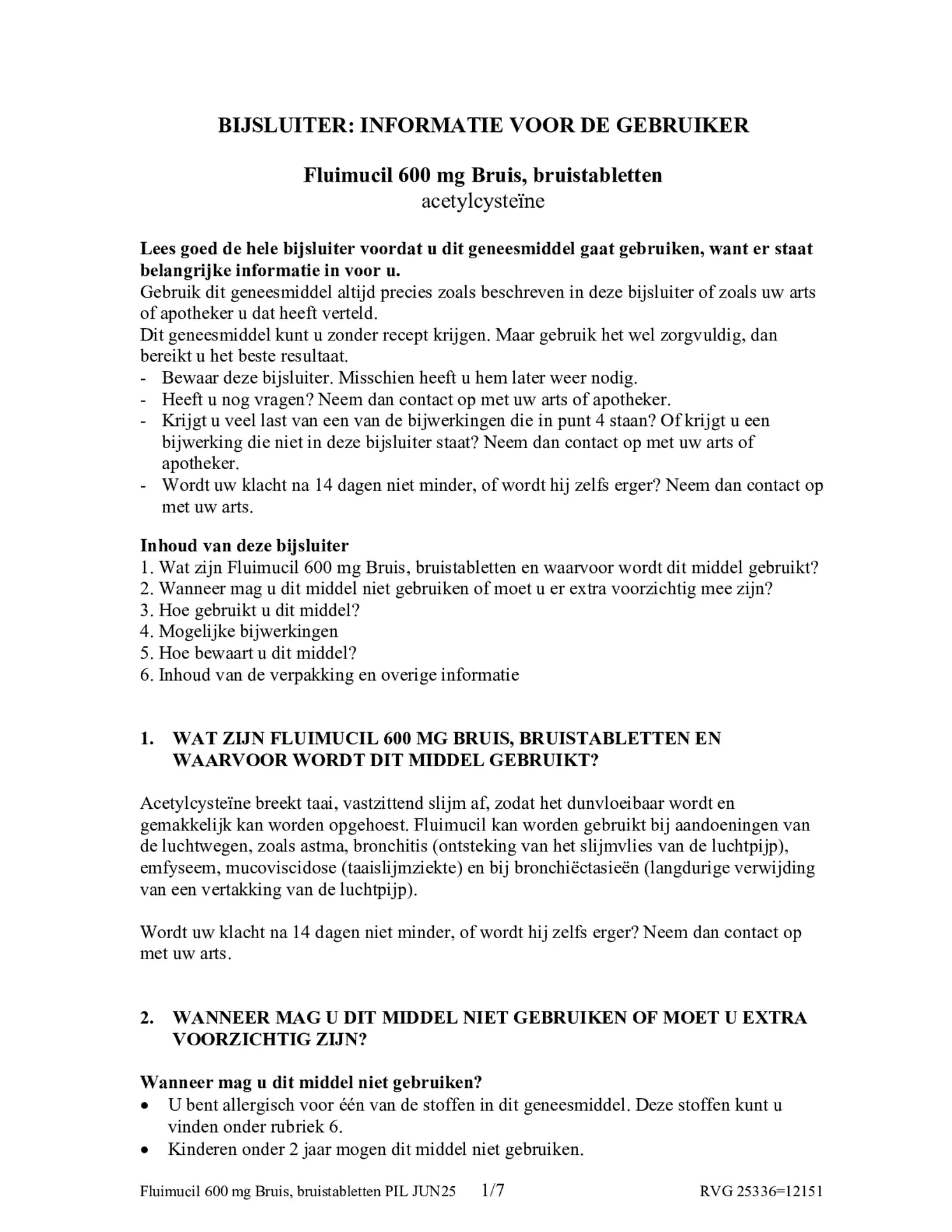 600mg Bruistabletten afbeelding van document #1, bijsluiter