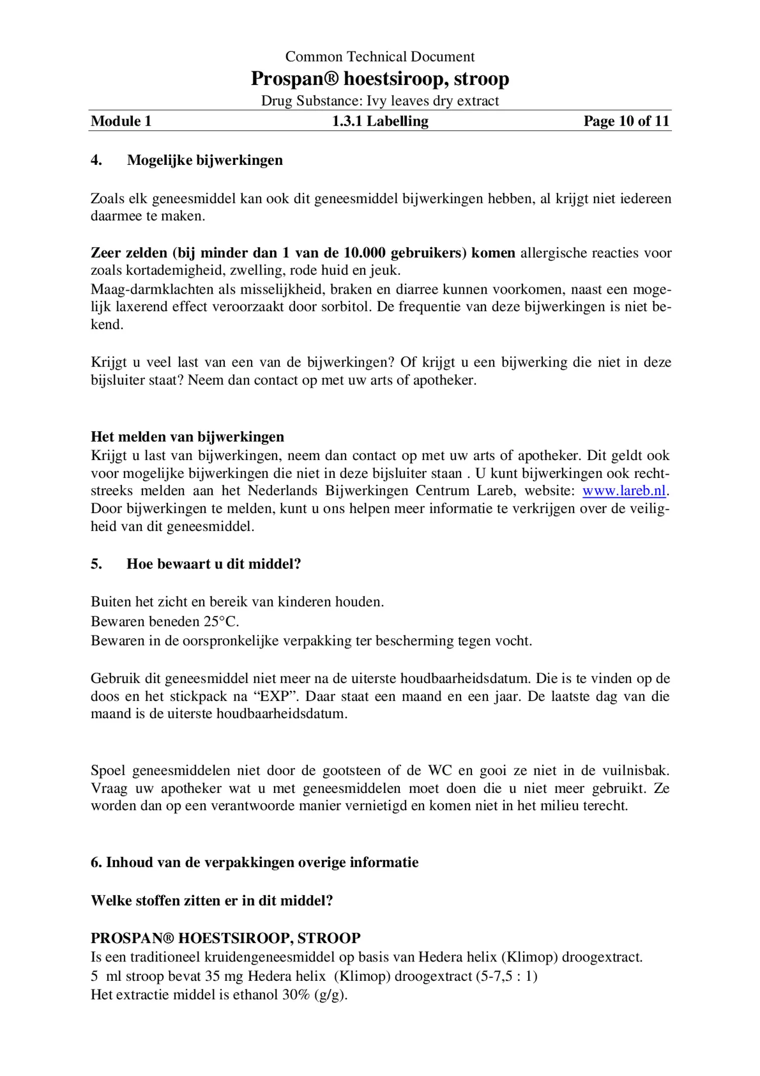 Hoestsiroop Hedera Helix - bij vastzittende hoest en kriebelhoest afbeelding van document #10, bijsluiter
