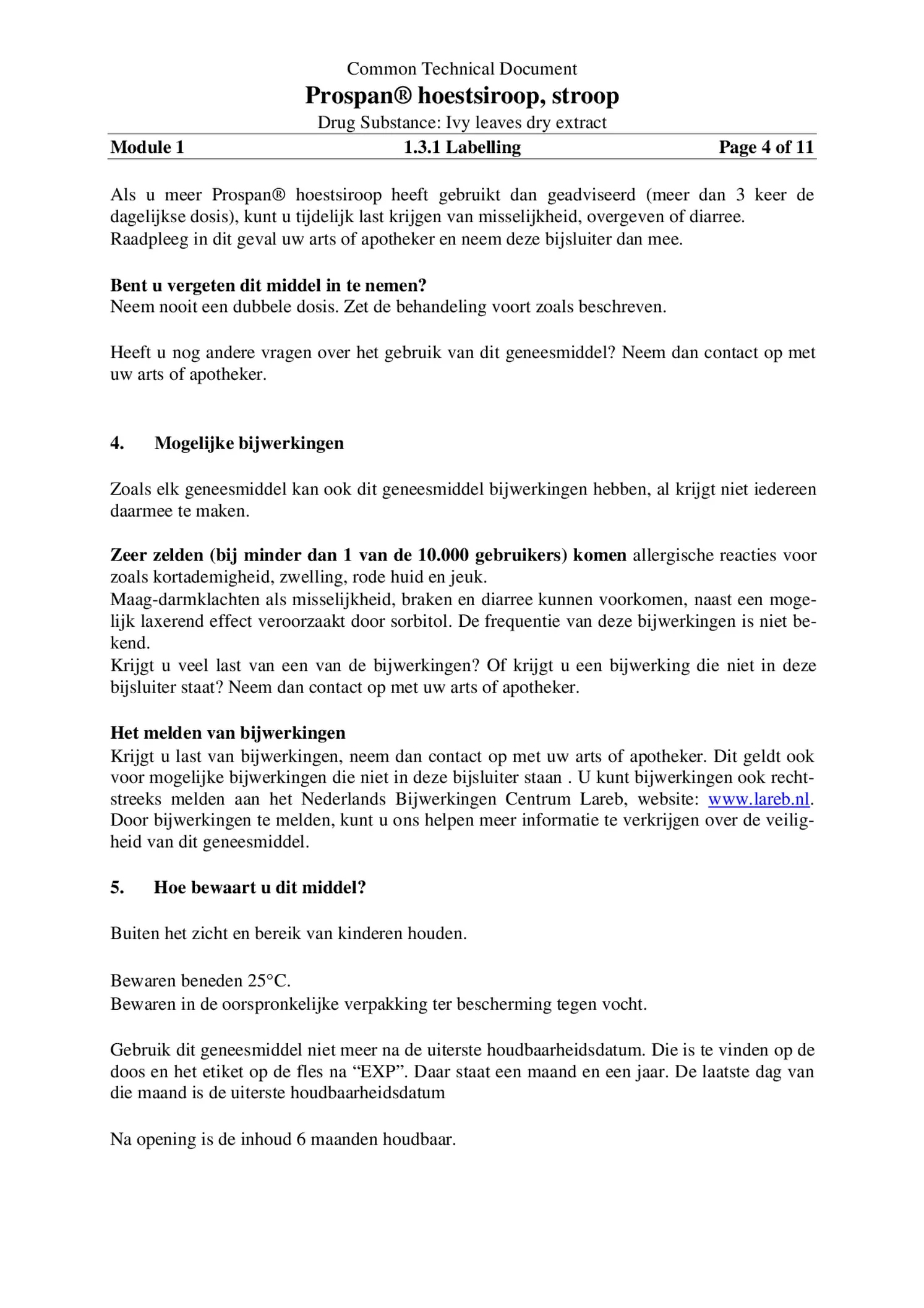 Hoestsiroop Hedera Helix - bij vastzittende hoest en kriebelhoest afbeelding van document #4, bijsluiter